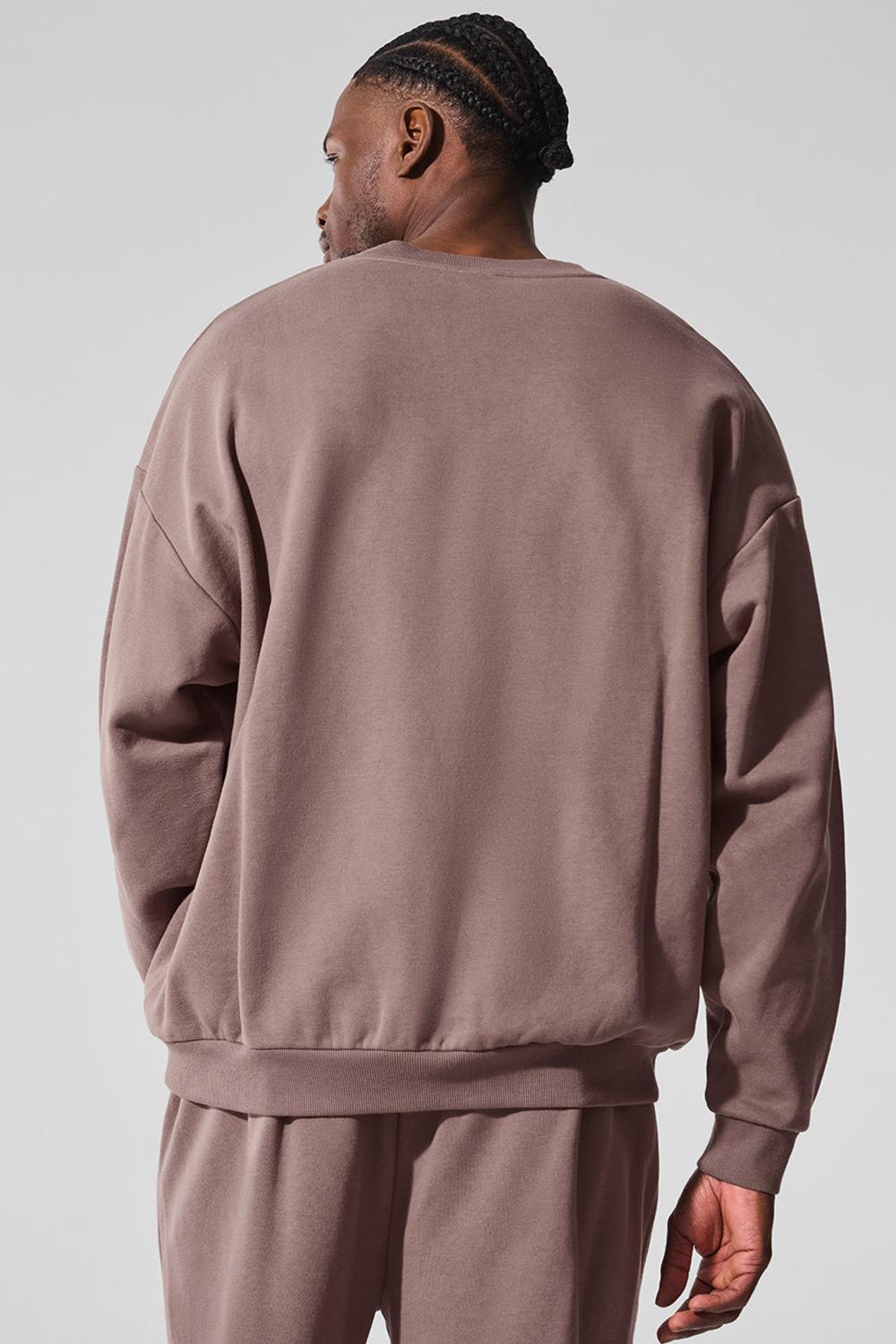 Alo Yoga Accolade Crew Neck Uomo Pullover Mushroom | Italia  QCJ-658947