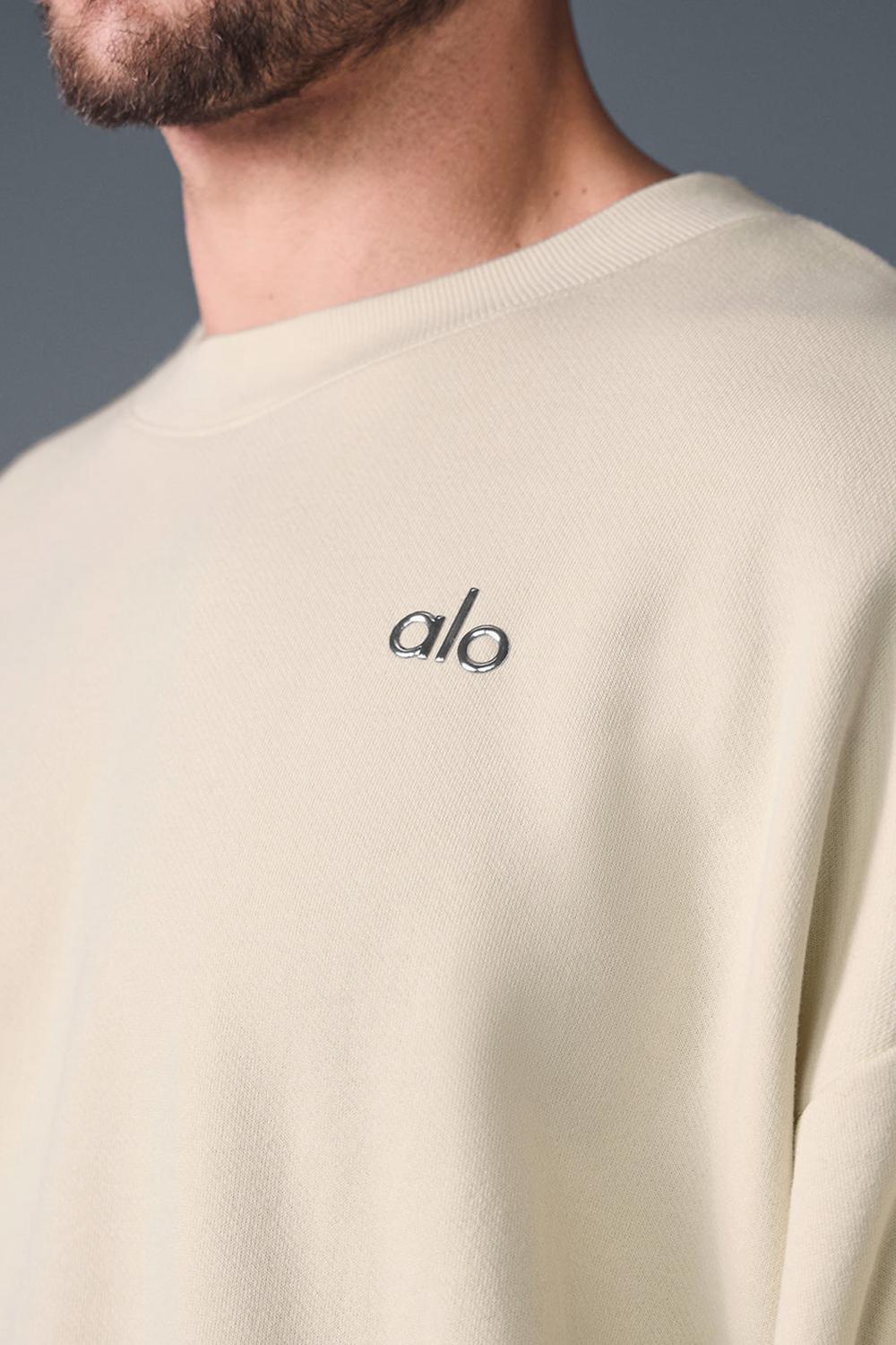 Alo Yoga Accolade Crew Neck Uomo Pullover Oat Milk | Italia  JCV-546270
