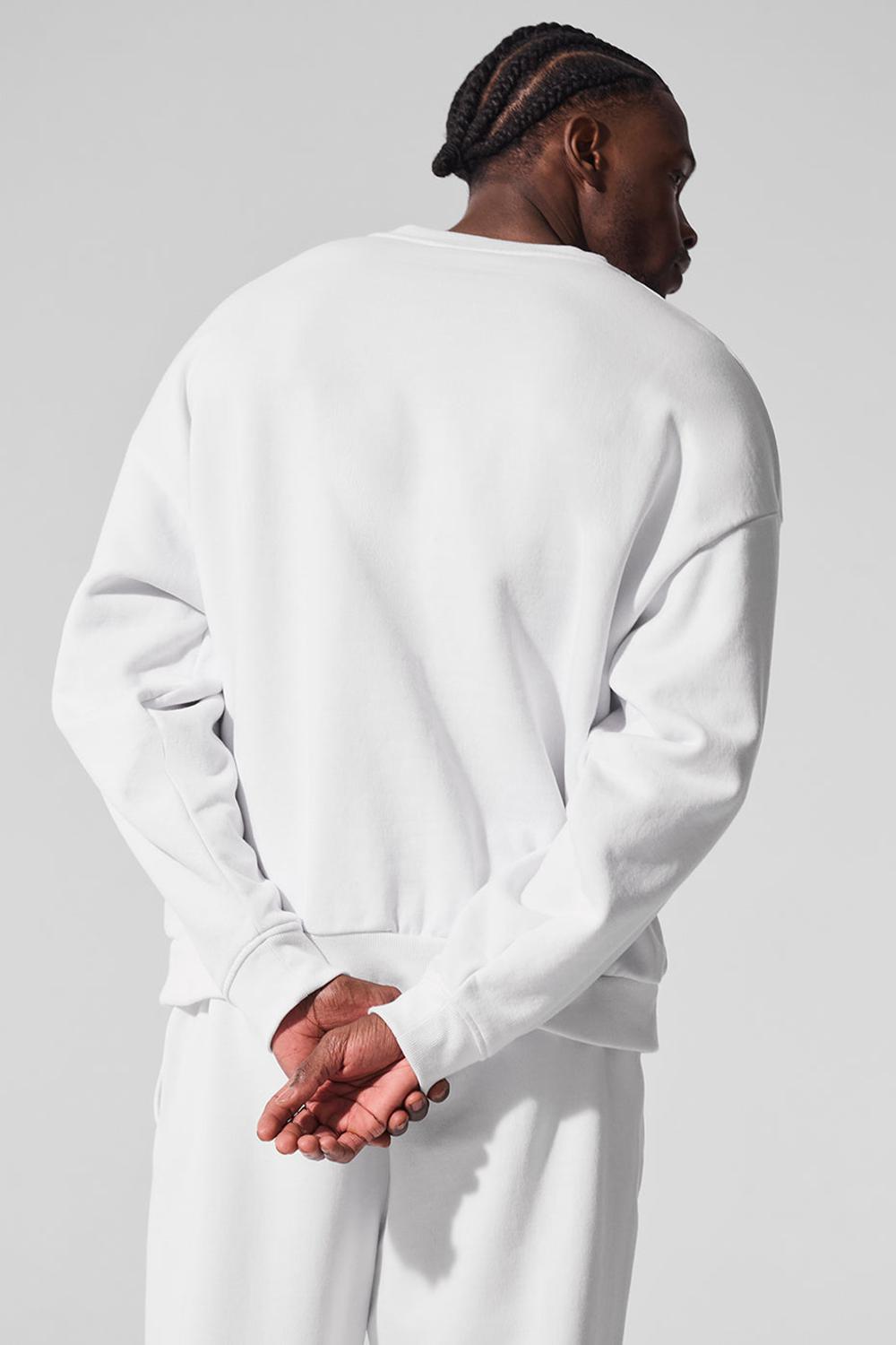 Alo Yoga Accolade Crew Neck Uomo Pullover Bianche | Italia  SWJ-895270