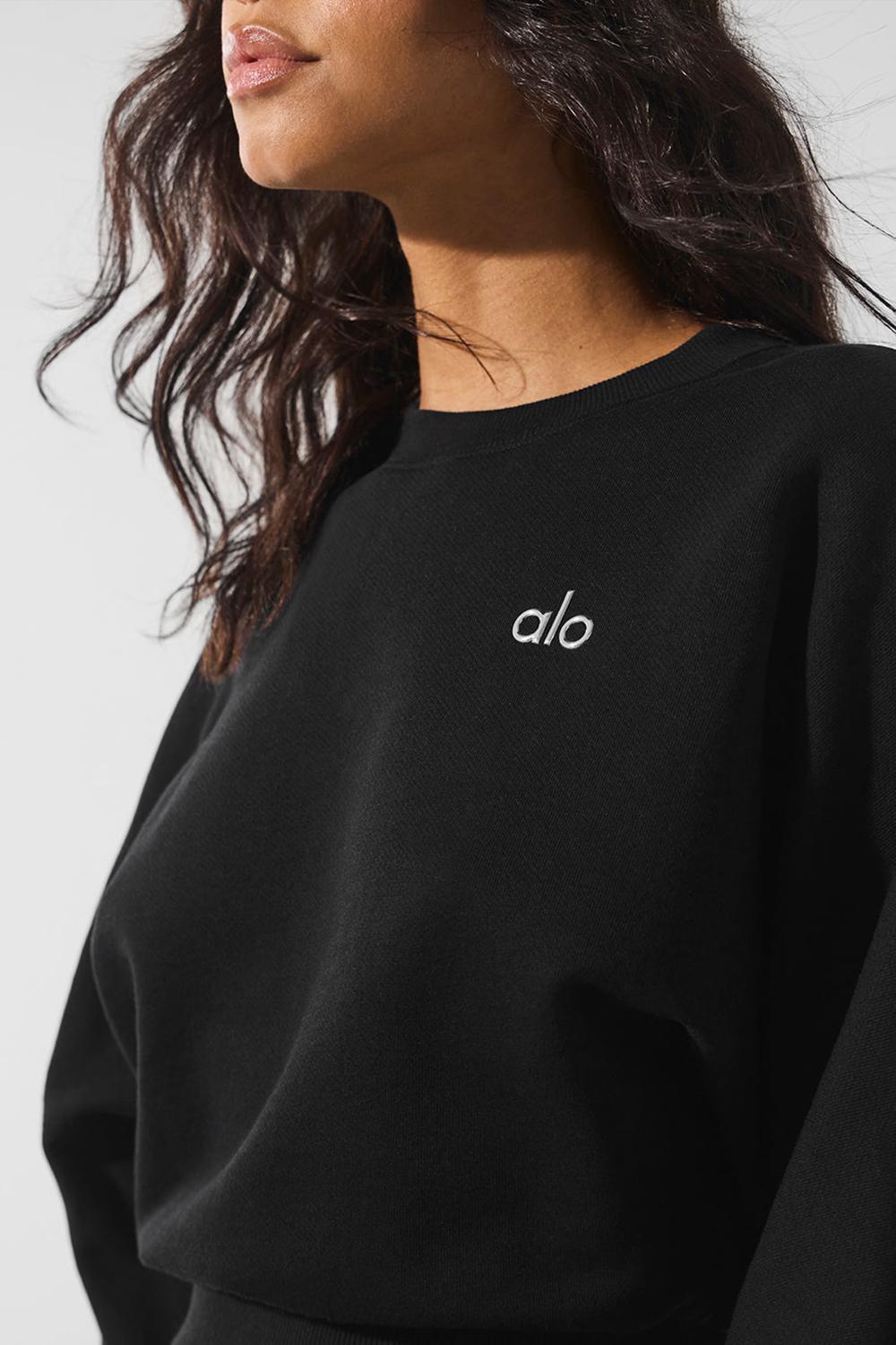 Alo Yoga Accolade Crewneck Donna Top Corti Nere | Italia  SRP-572381