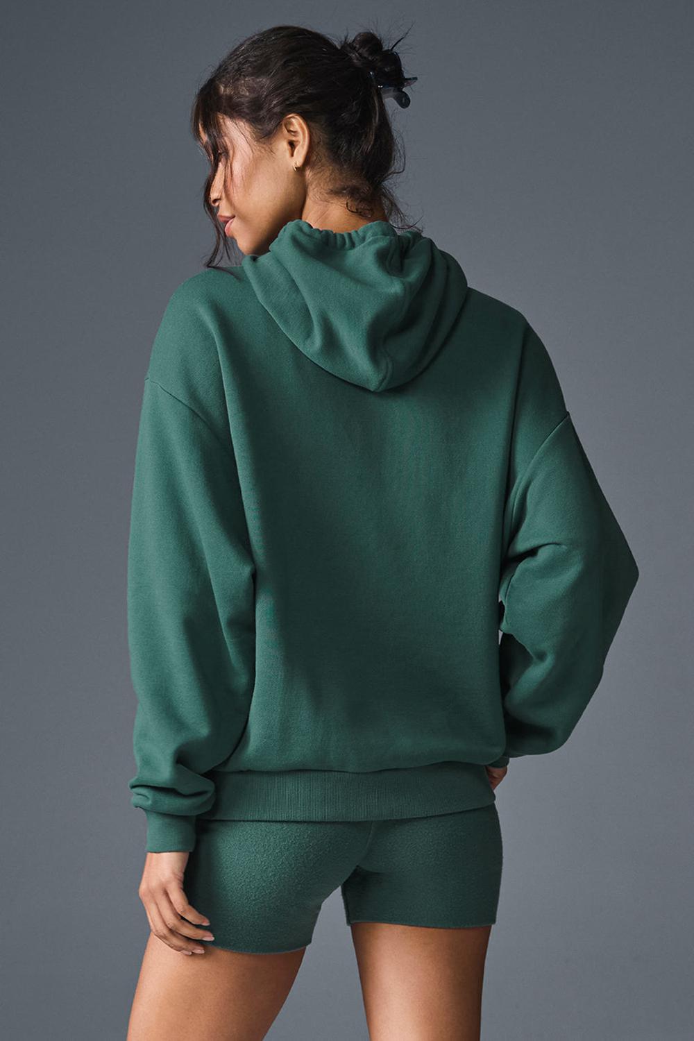Alo Yoga Accolade Donna Felpa con Cappuccio Winter Ivy | Italia  UOK-983754