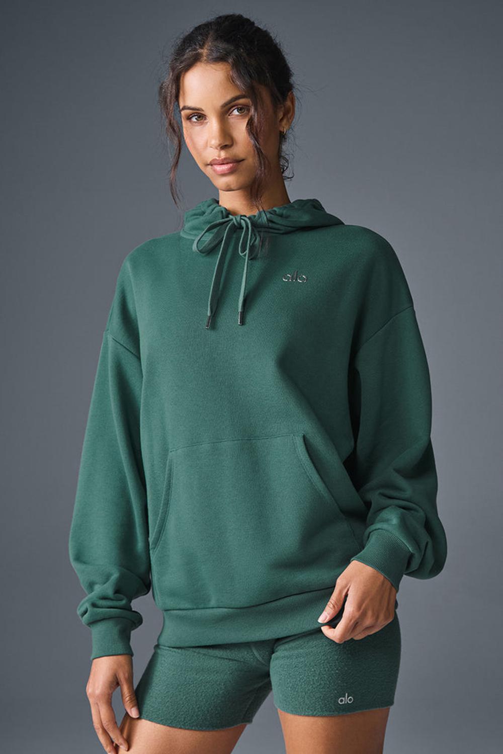 Alo Yoga Accolade Donna Felpa con Cappuccio Winter Ivy | Italia  UOK-983754