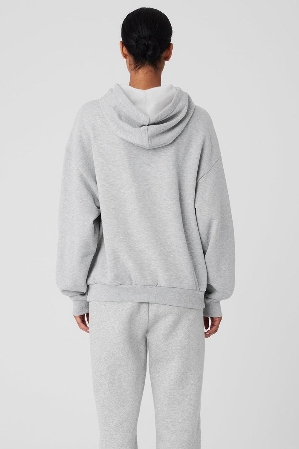 Alo Yoga Accolade Donna Felpa con Cappuccio Grigie | Italia  MSI-862135