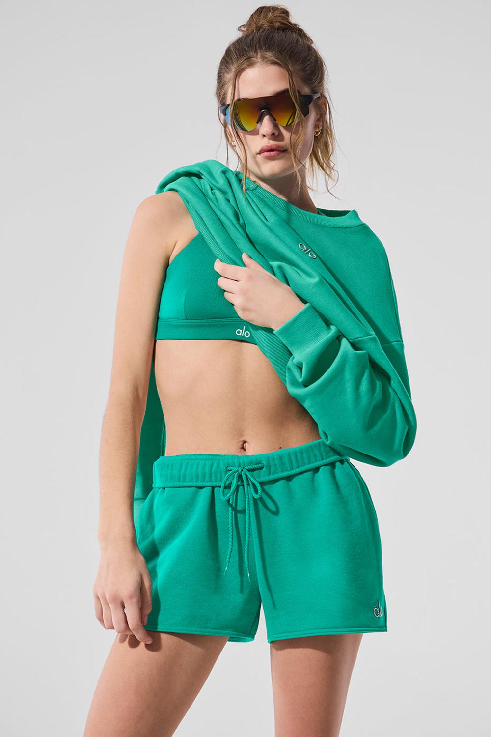 Alo Yoga Accolade Donna Short Verdi | Italia  UPM-356281