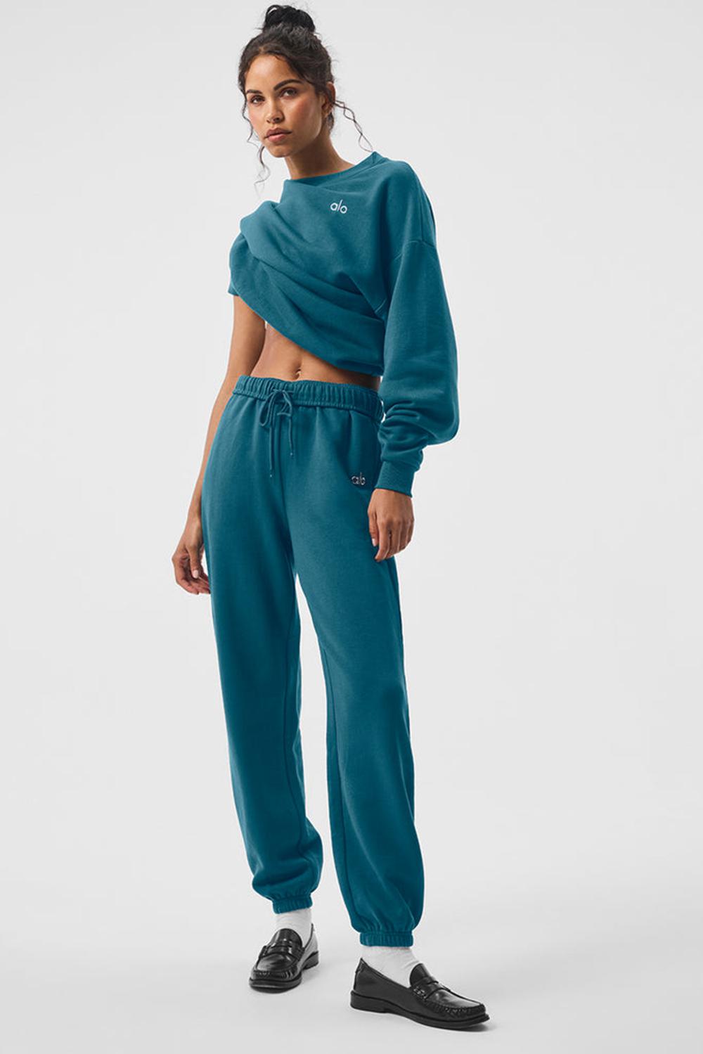 Alo Yoga Accolade Donna Sweatpant Oceanic Teal | Italia  XVU-368920