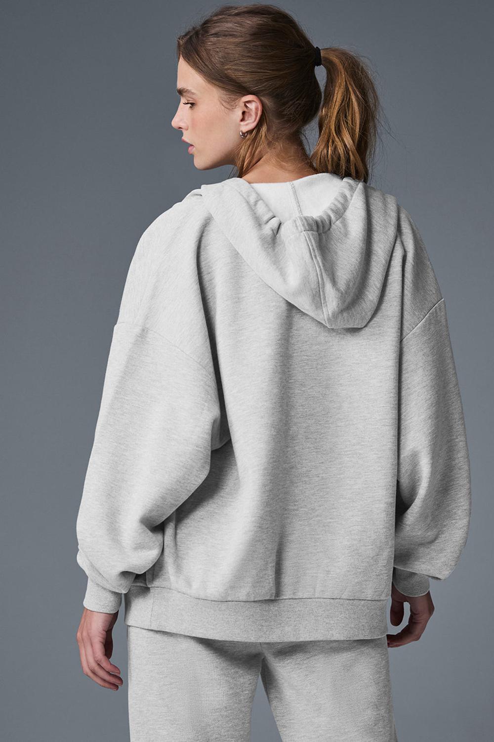 Alo Yoga Accolade Full Zip Donna Felpa con Cappuccio Grigie | Italia  FWG-290137