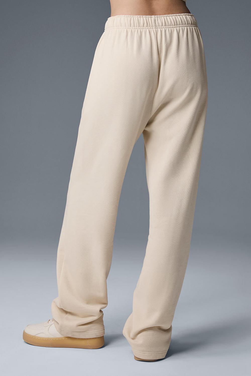 Alo Yoga Accolade Straight Leg Donna Sweatpant Oat Milk | Italia  ADF-561849