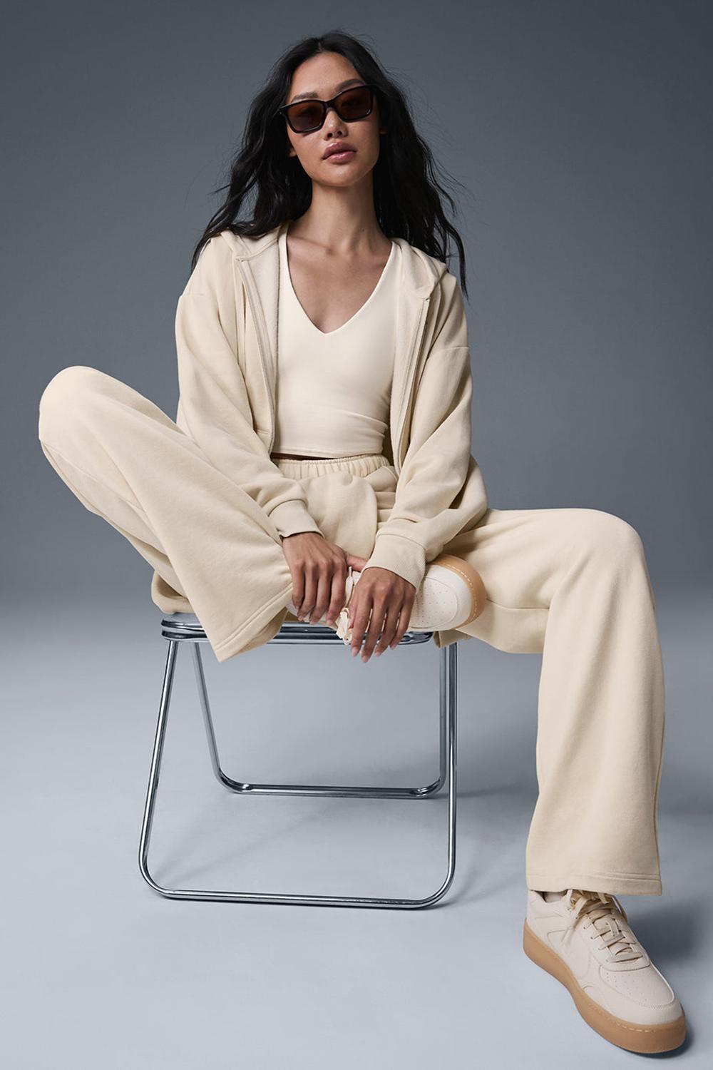 Alo Yoga Accolade Straight Leg Donna Sweatpant Oat Milk | Italia  ADF-561849