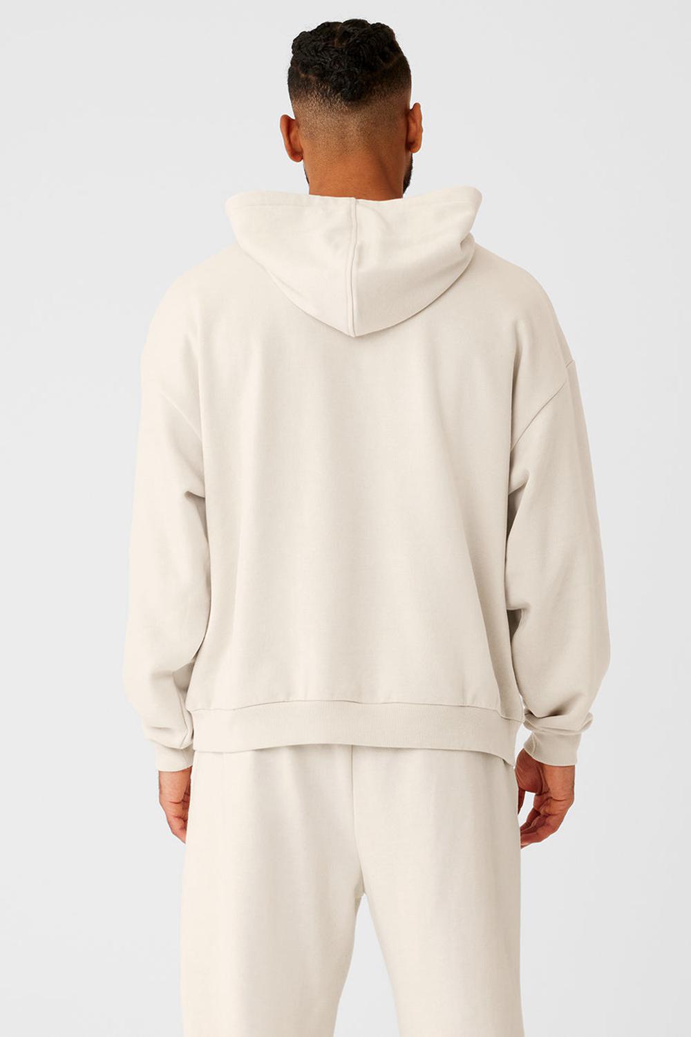 Alo Yoga Accolade Uomo Felpa con Cappuccio Bone | Italia  MKR-697385