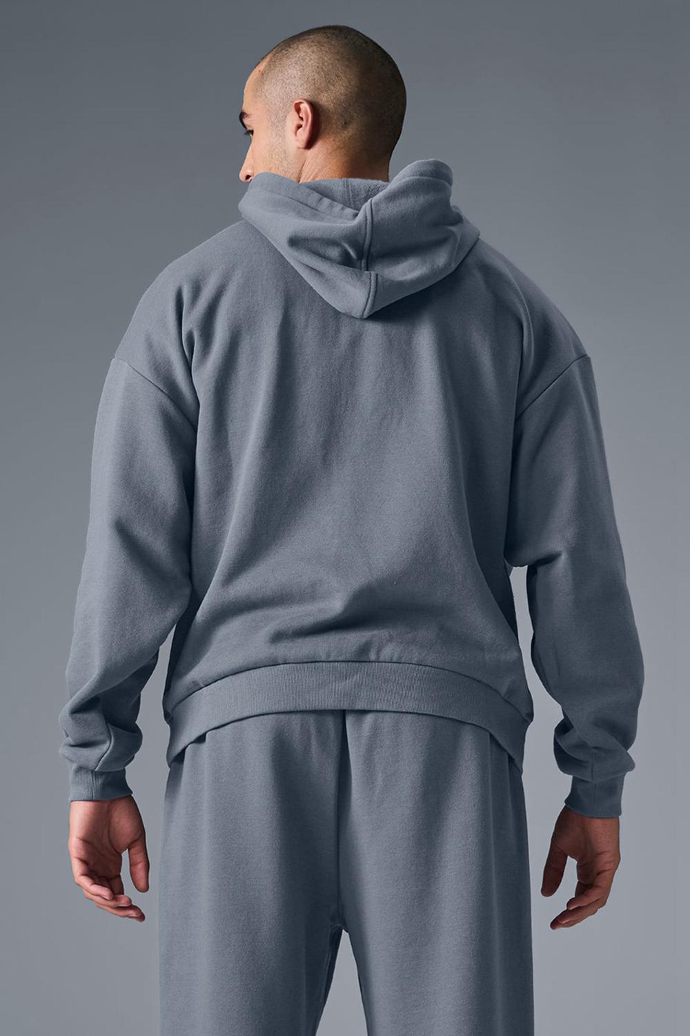 Alo Yoga Accolade Uomo Felpa con Cappuccio Grigie | Italia  JWK-390615