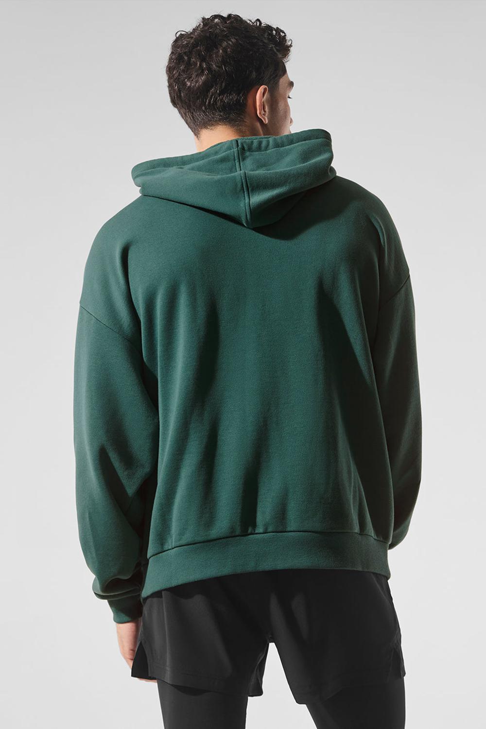 Alo Yoga Accolade Uomo Felpa con Cappuccio Winter Ivy | Italia  OEK-283904