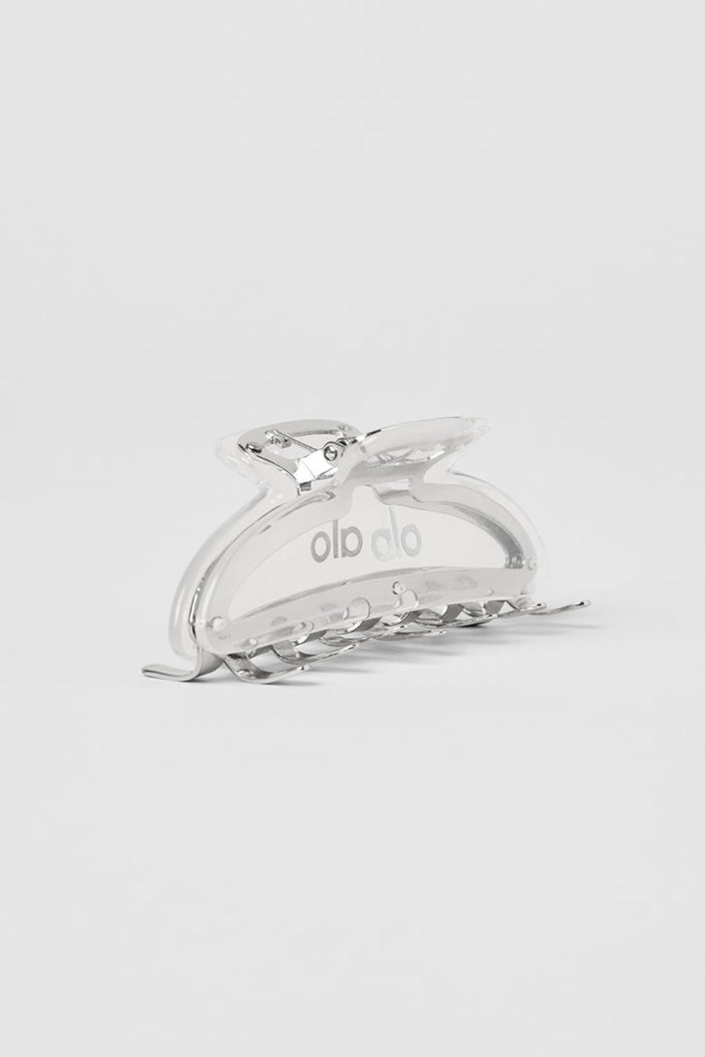 Alo Yoga Acrylic Illusion Claw Clip Donna Hair Claw Clear Acetate / Chrome | Italia  GVM-495078