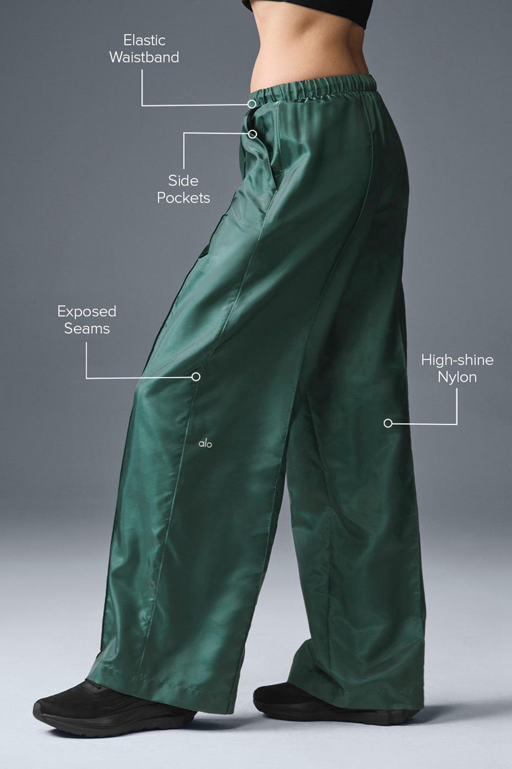 Alo Yoga Afterglow Wide Leg Track Donna Pant Winter Ivy | Italia  QZE-897306