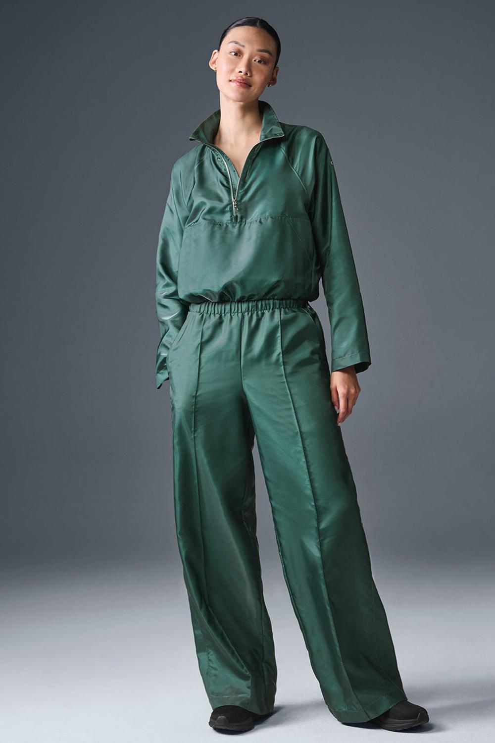 Alo Yoga Afterglow Wide Leg Track Donna Pant Winter Ivy | Italia  QZE-897306