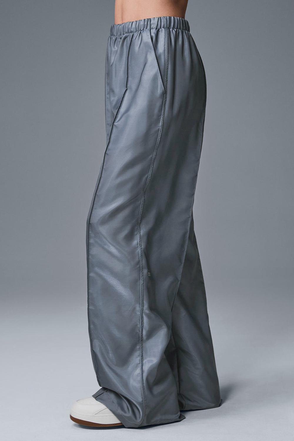 Alo Yoga Afterglow Wide Leg Track Donna Felpa con Cappuccio Grigie | Italia  BMH-386719