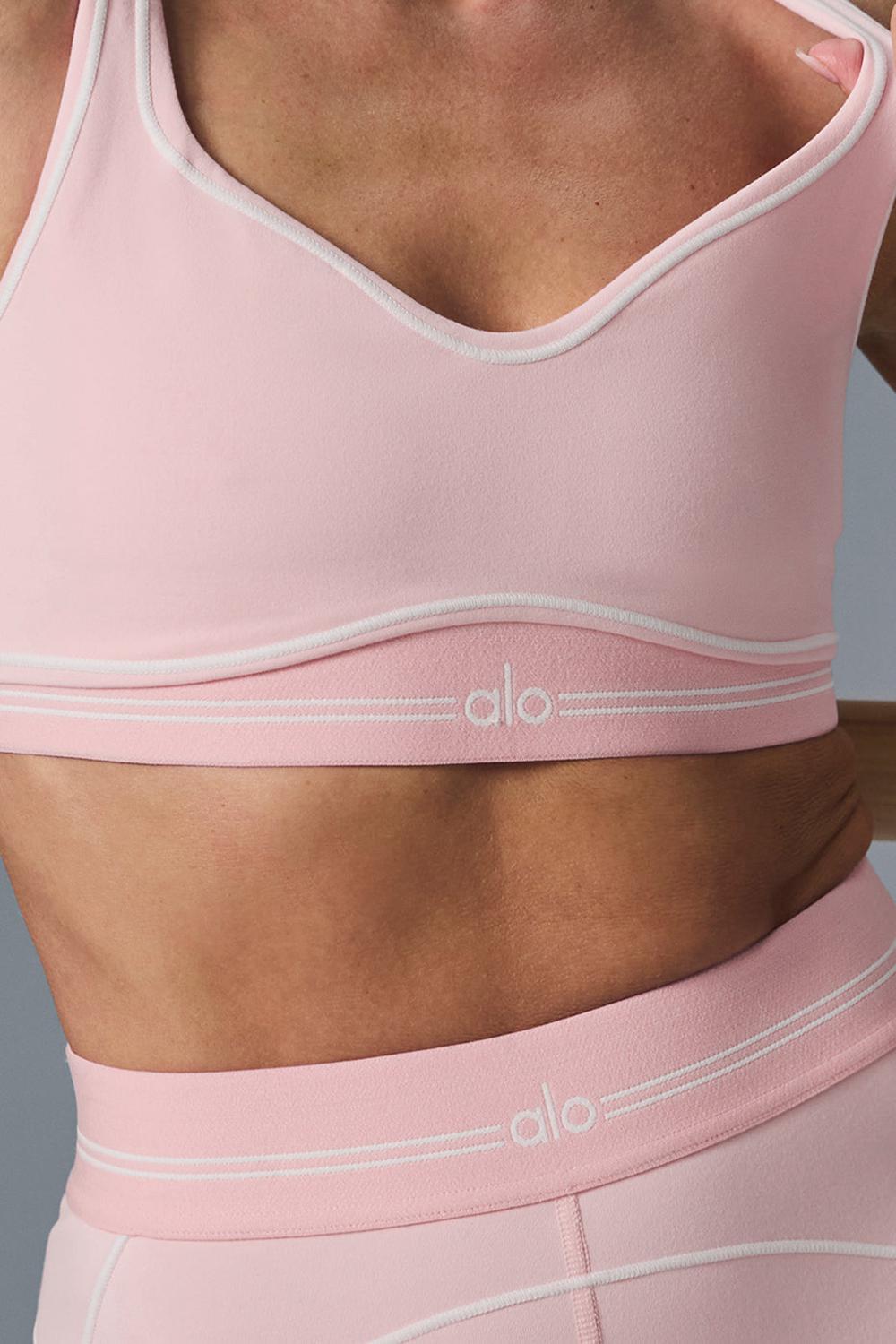Alo Yoga Airbrush Heart Throb Donna Reggiseno Rosa Bianche | Italia  QLG-410638