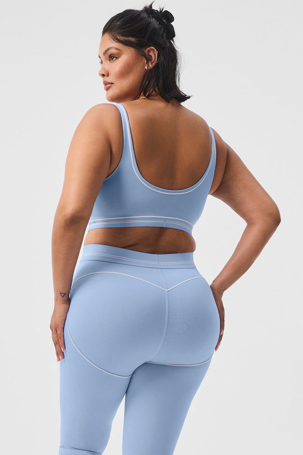 Alo Yoga Airbrush Heart Throb Donna Reggiseno Blu Bianche | Italia  QWY-916427