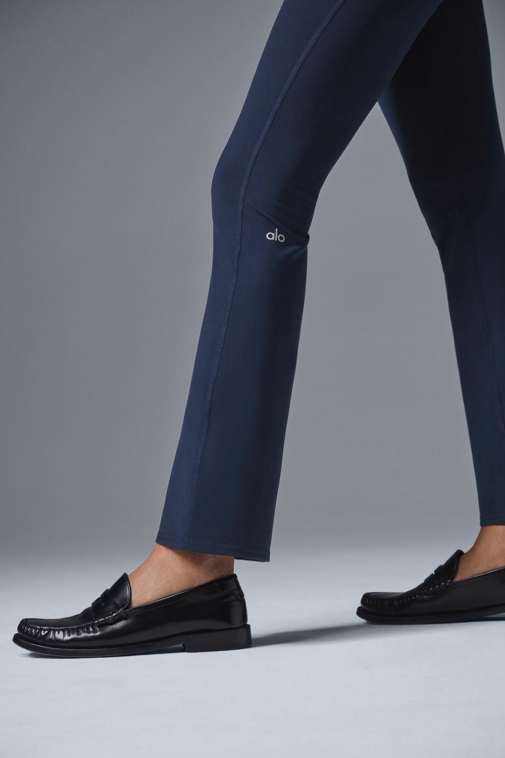 Alo Yoga Airbrush High-Waist 7/8 Bootcut Donna Legging Blu Marino | Italia  OQN-938156
