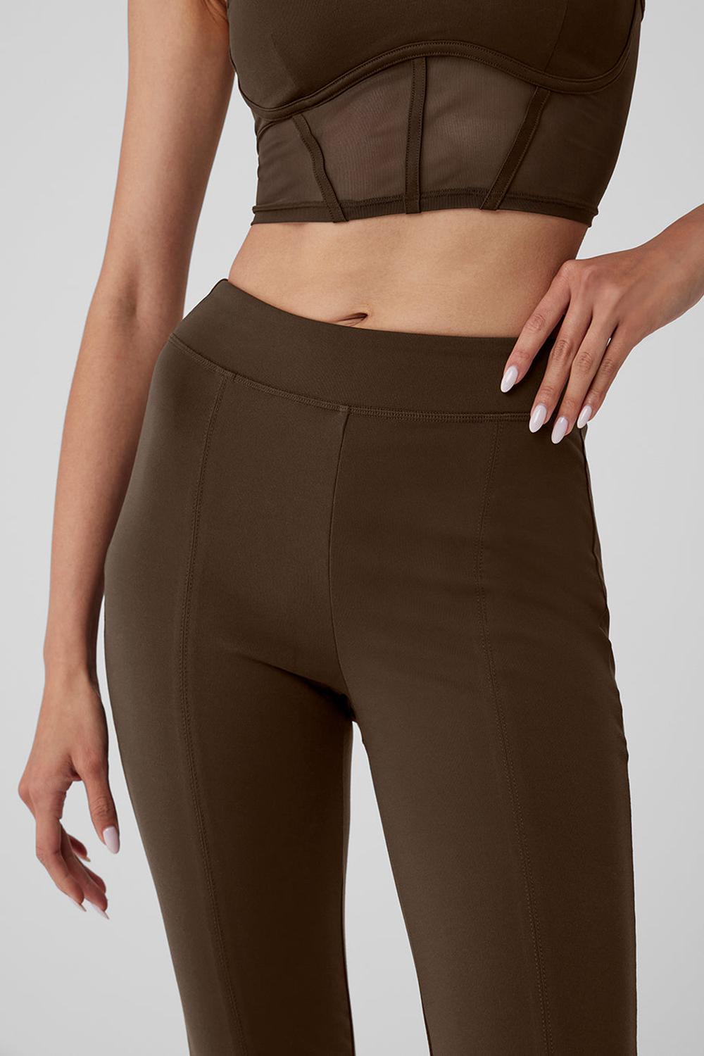 Alo Yoga Airbrush High-Waist 7/8 Flutter Donna Legging Espresso | Italia  BQF-076521