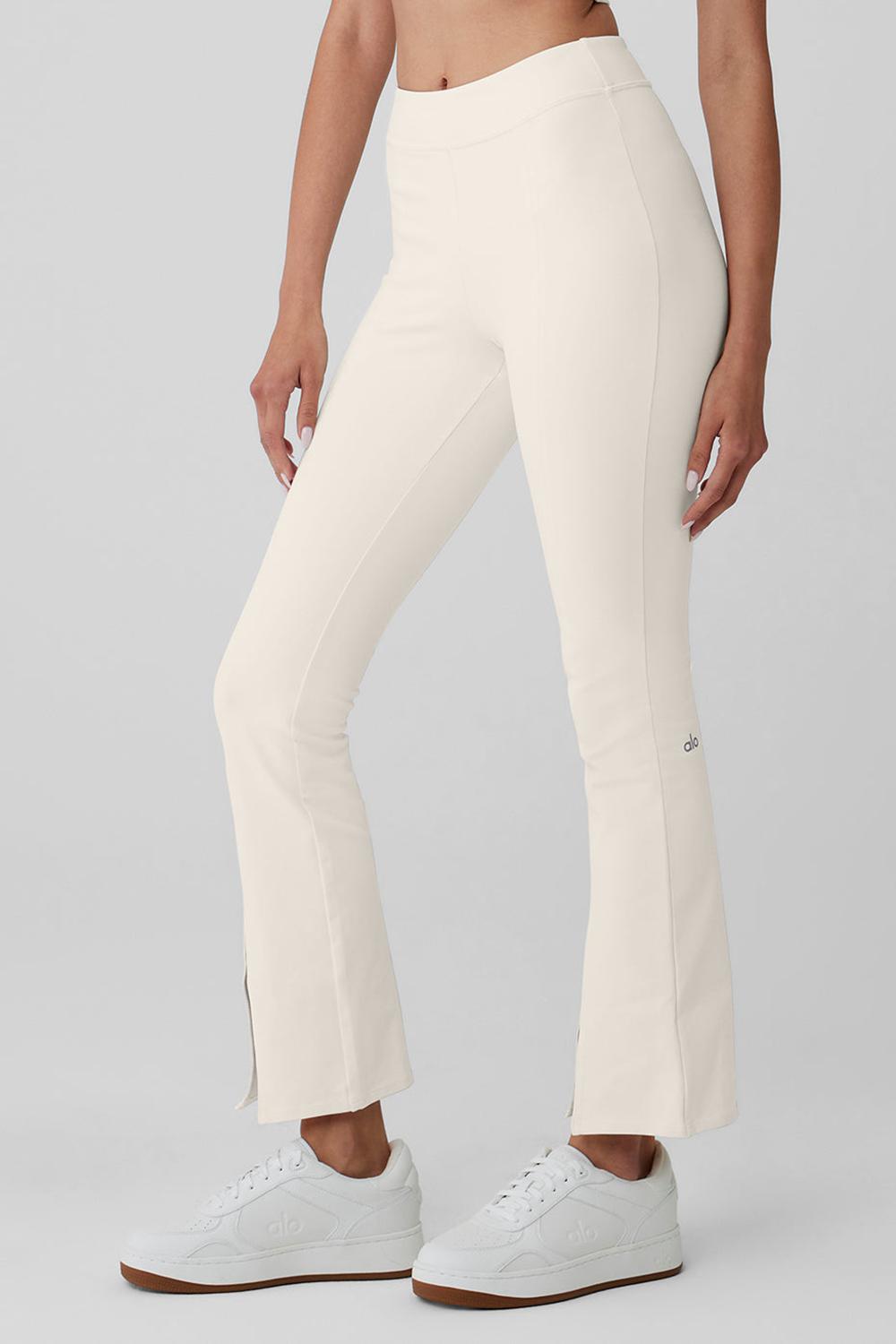 Alo Yoga Airbrush High-Waist 7/8 Flutter Donna Legging Ivory | Italia  REA-260789