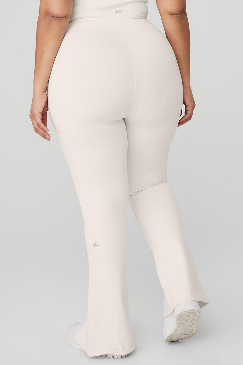 Alo Yoga Airbrush High-Waist 7/8 Flutter Donna Legging Ivory | Italia  REA-260789