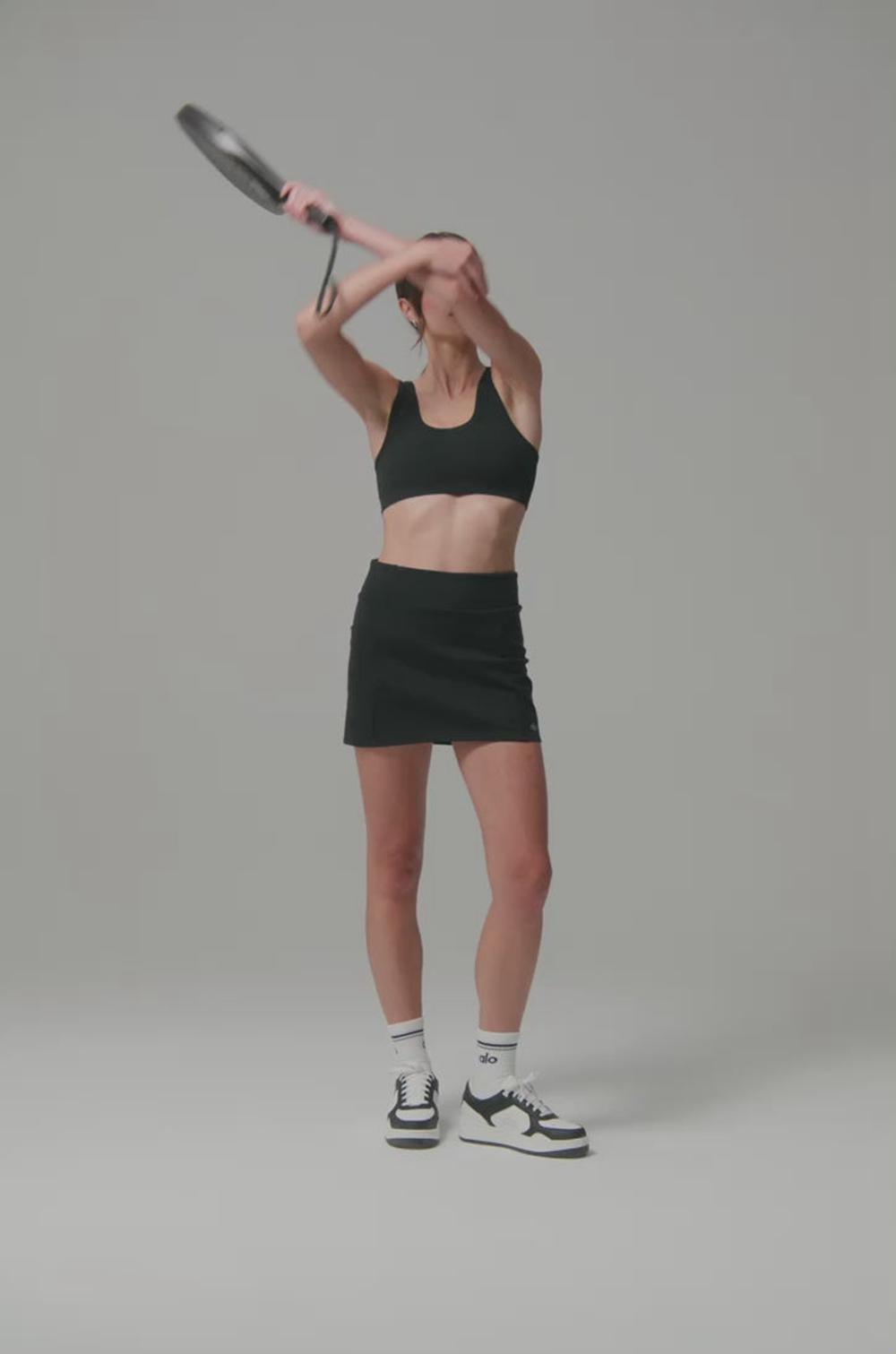 Alo Yoga Airbrush High-Waist Good Form Tennis Donna Gonna Nere | Italia  TCJ-653018