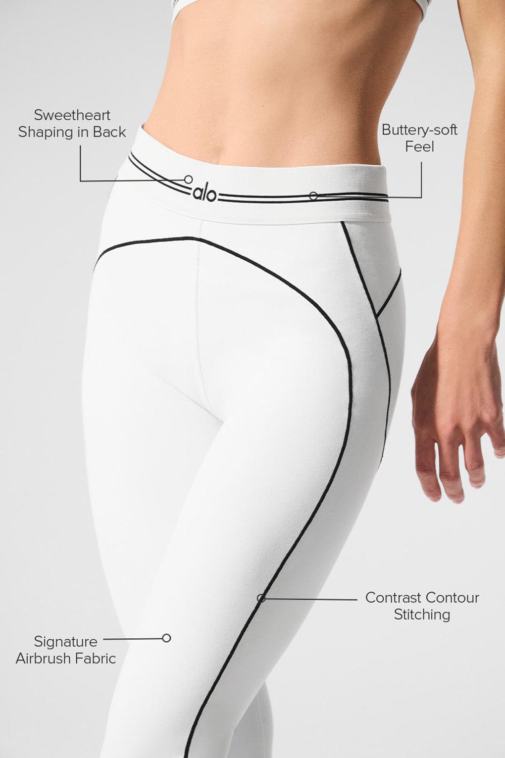 Alo Yoga Airbrush High-Waist Heart Throb Donna Legging Bianche Nere | Italia  ILQ-041792