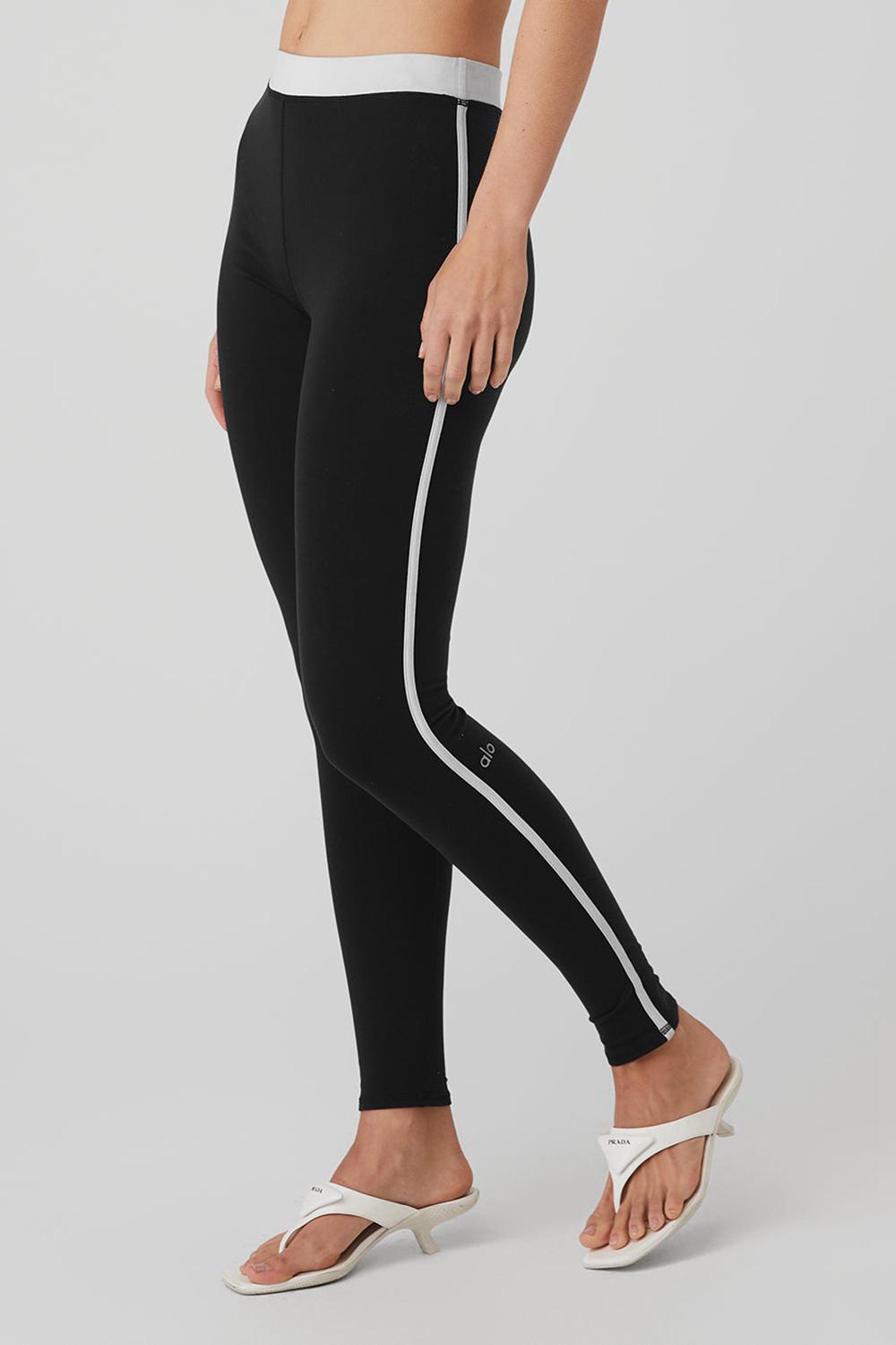 Alo Yoga Airbrush High-Waist Streamlined Donna Legging Nere Bianche | Italia  JAD-648031