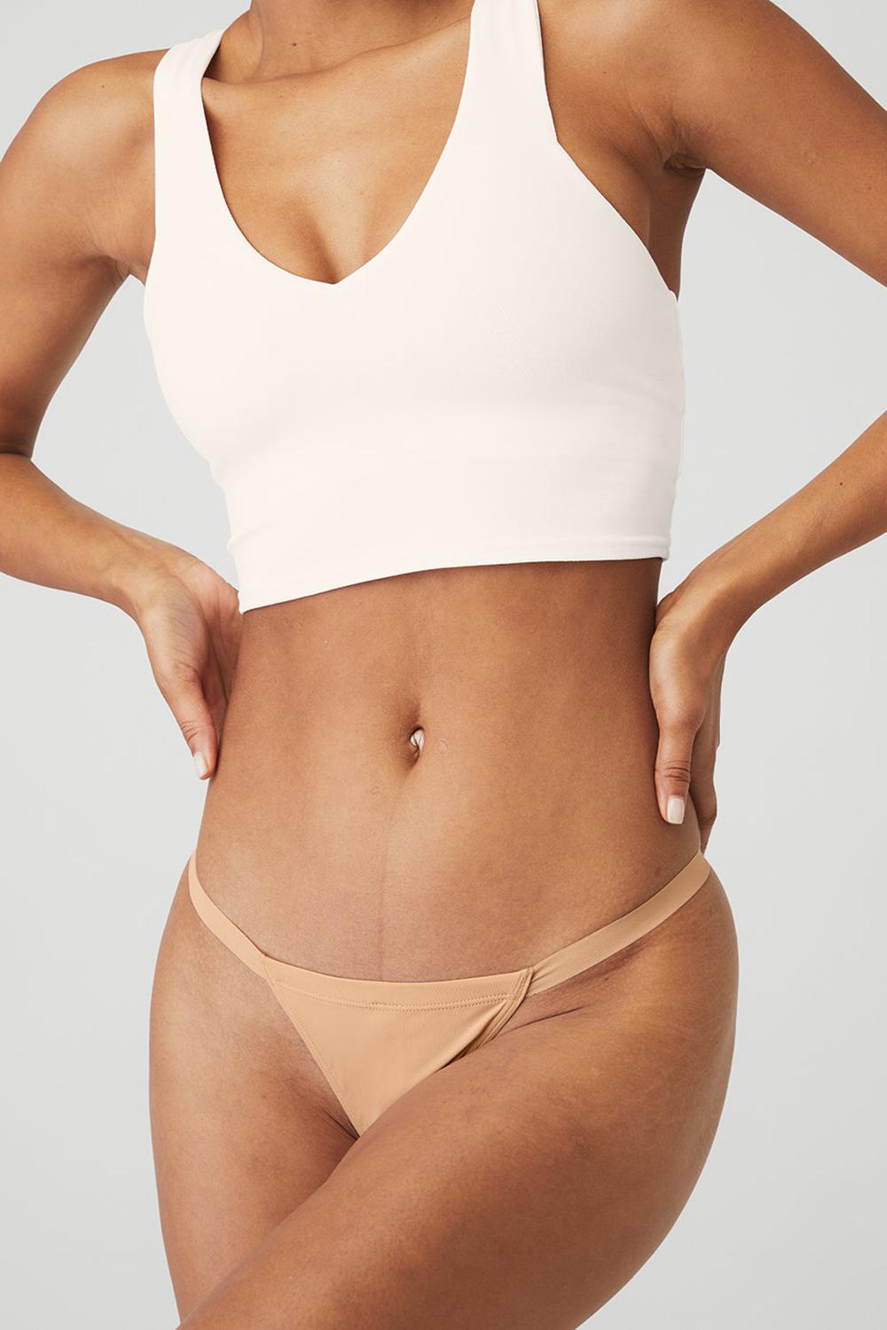Alo Yoga Airbrush Invisible String Donna Perizoma Champagne | Italia  DHV-687310