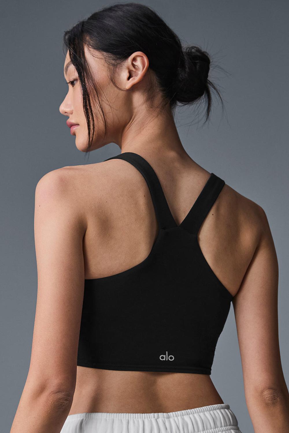 Alo Yoga Airbrush Real Donna Bra Tank Nere | Italia  PBG-658197