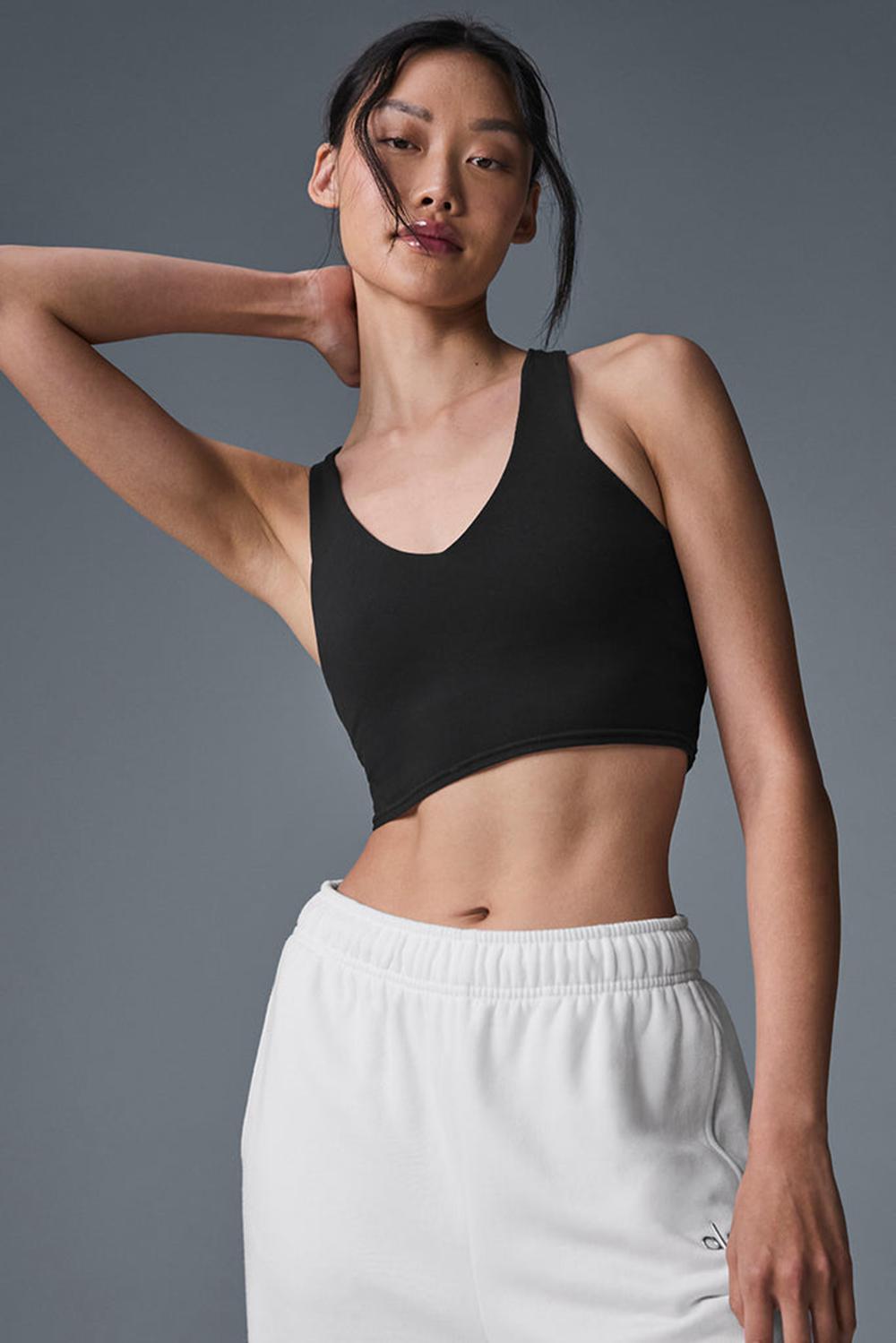 Alo Yoga Airbrush Real Donna Bra Tank Nere | Italia  PBG-658197