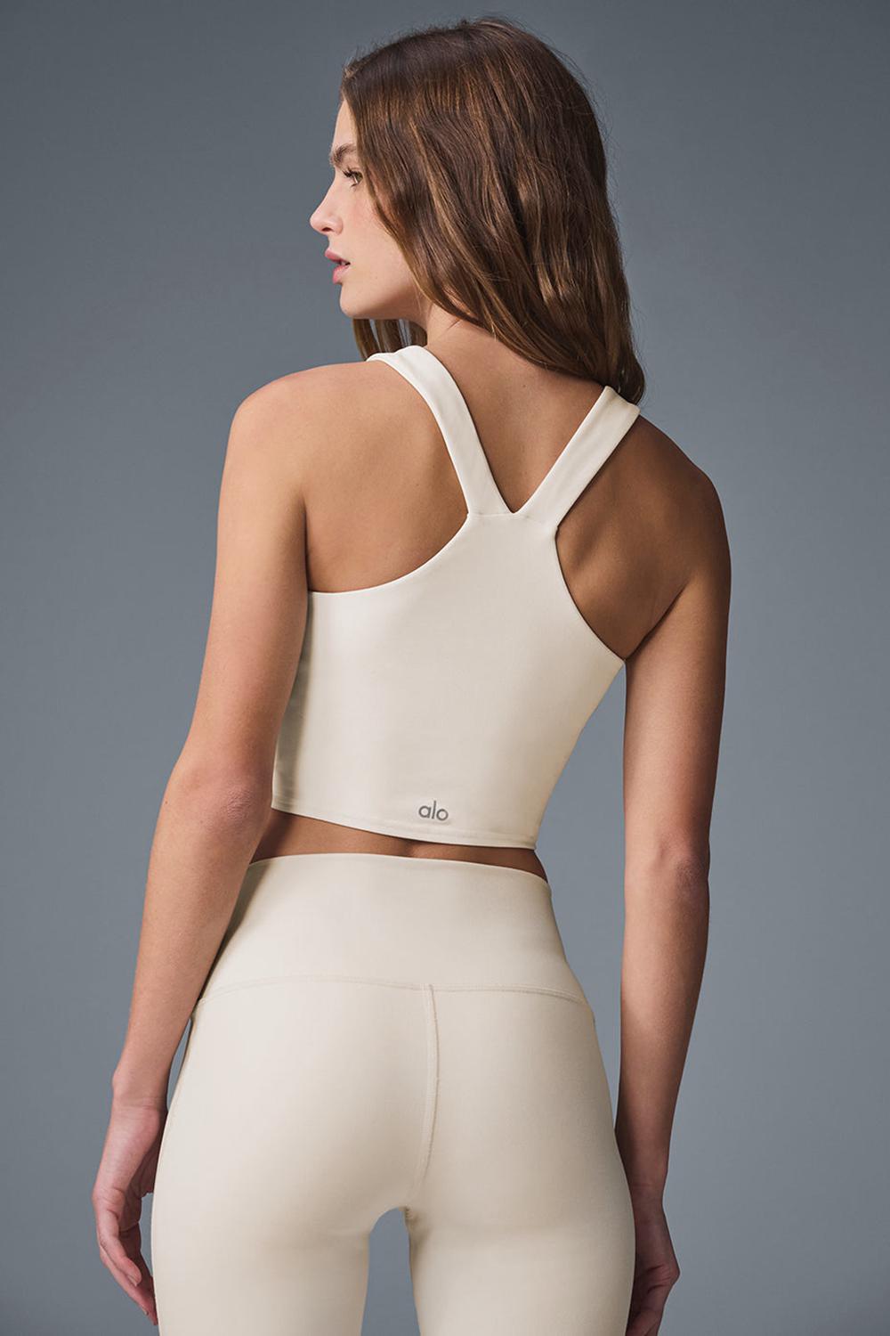 Alo Yoga Airbrush Real Donna Bra Tank Oat Milk | Italia  RTQ-296143