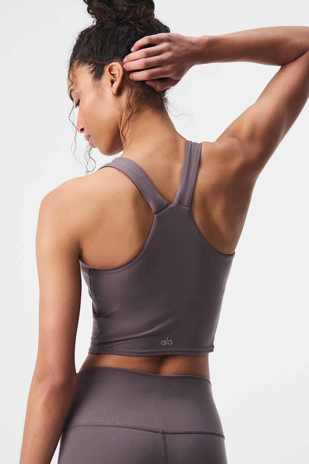 Alo Yoga Airbrush Real Donna Bra Tank Raisinette | Italia  RKX-483159
