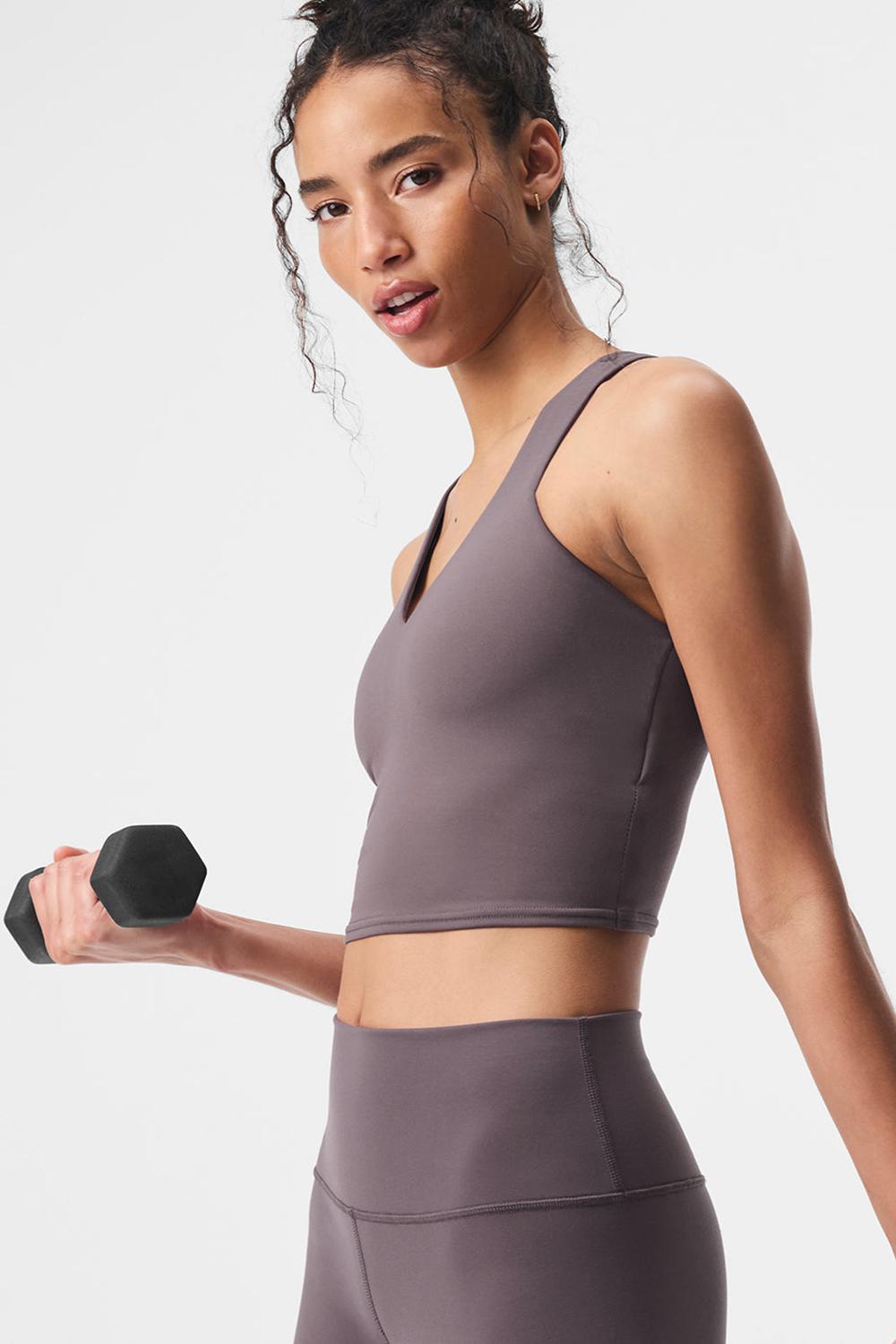 Alo Yoga Airbrush Real Donna Bra Tank Raisinette | Italia  RKX-483159
