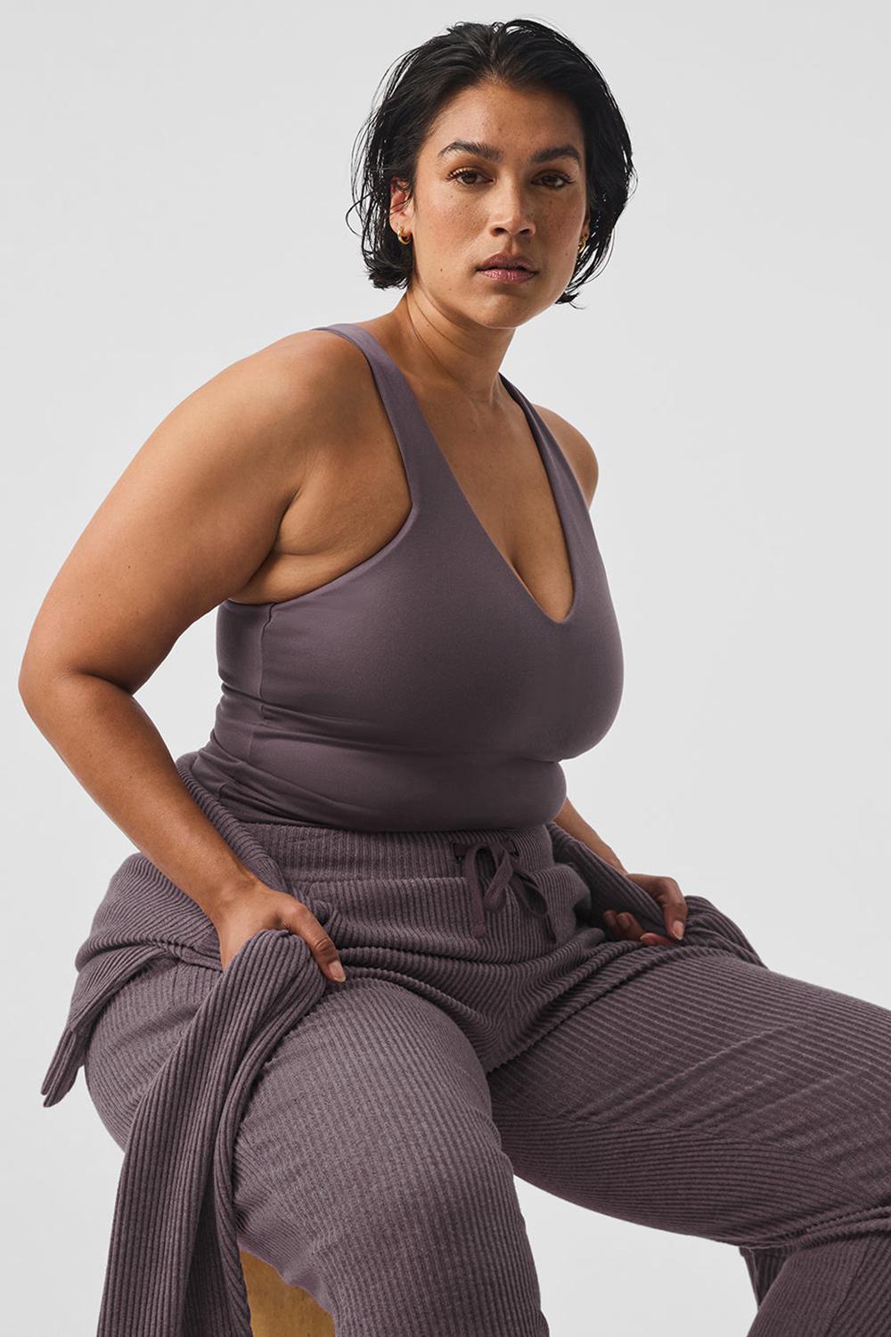 Alo Yoga Airbrush Real Donna Bra Tank Raisinette | Italia  RKX-483159