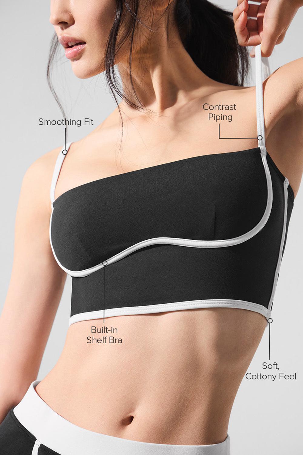 Alo Yoga Airbrush Streamlined Donna Bra Tank Nere Bianche | Italia  WBE-216975
