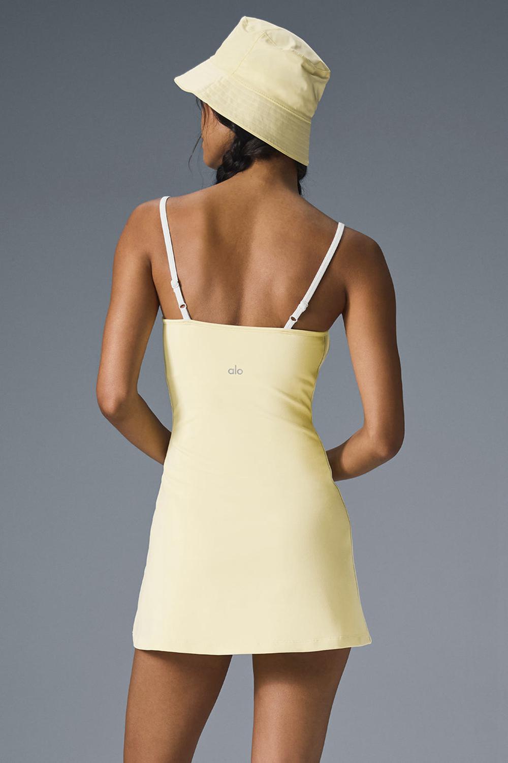 Alo Yoga Airbrush Streamlined Donna Vestito Lemon Bianche | Italia  XEU-842073