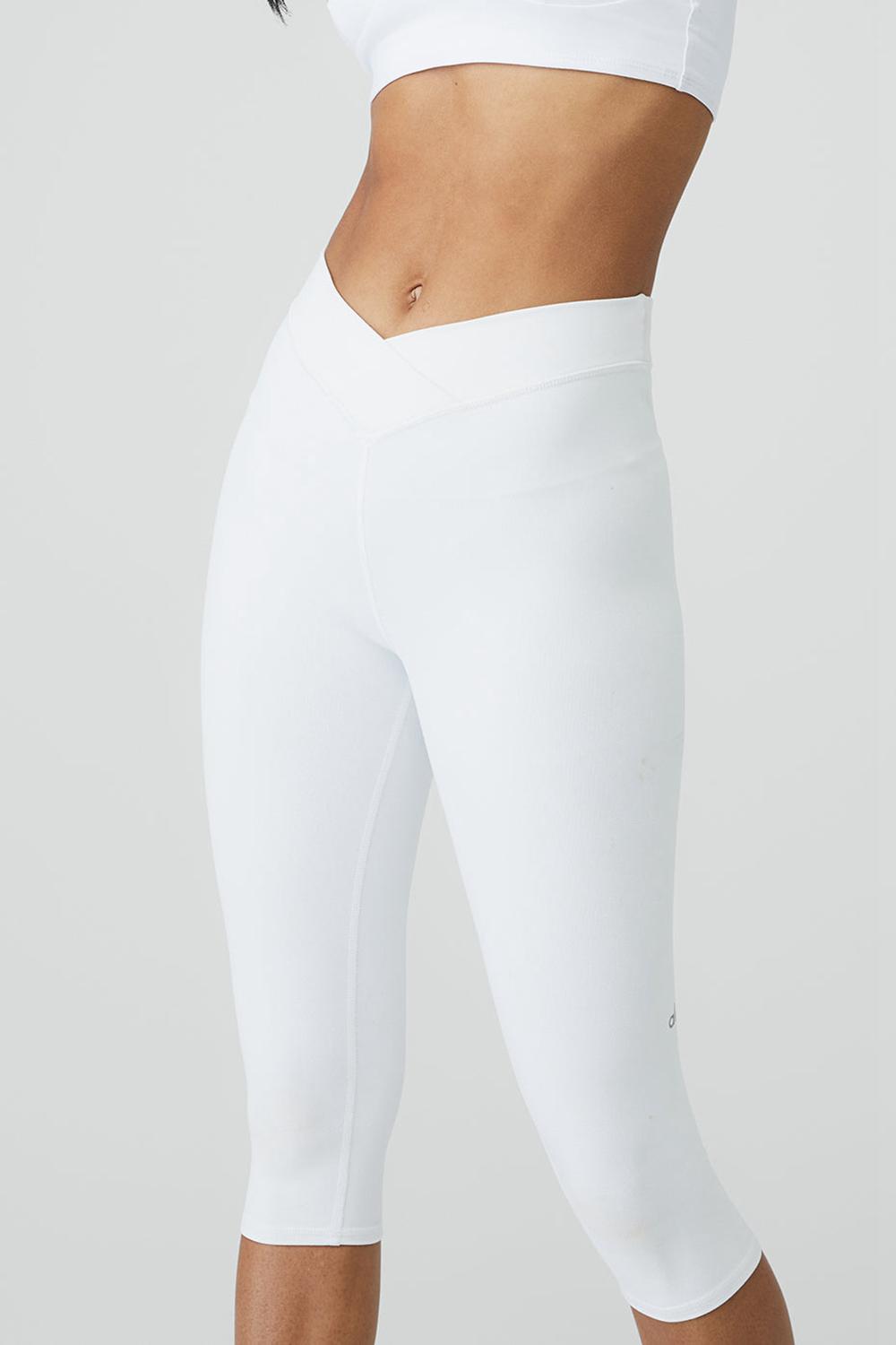 Alo Yoga Airbrush V-Cut Defineri Donna Legging Bianche | Italia  FUC-301479