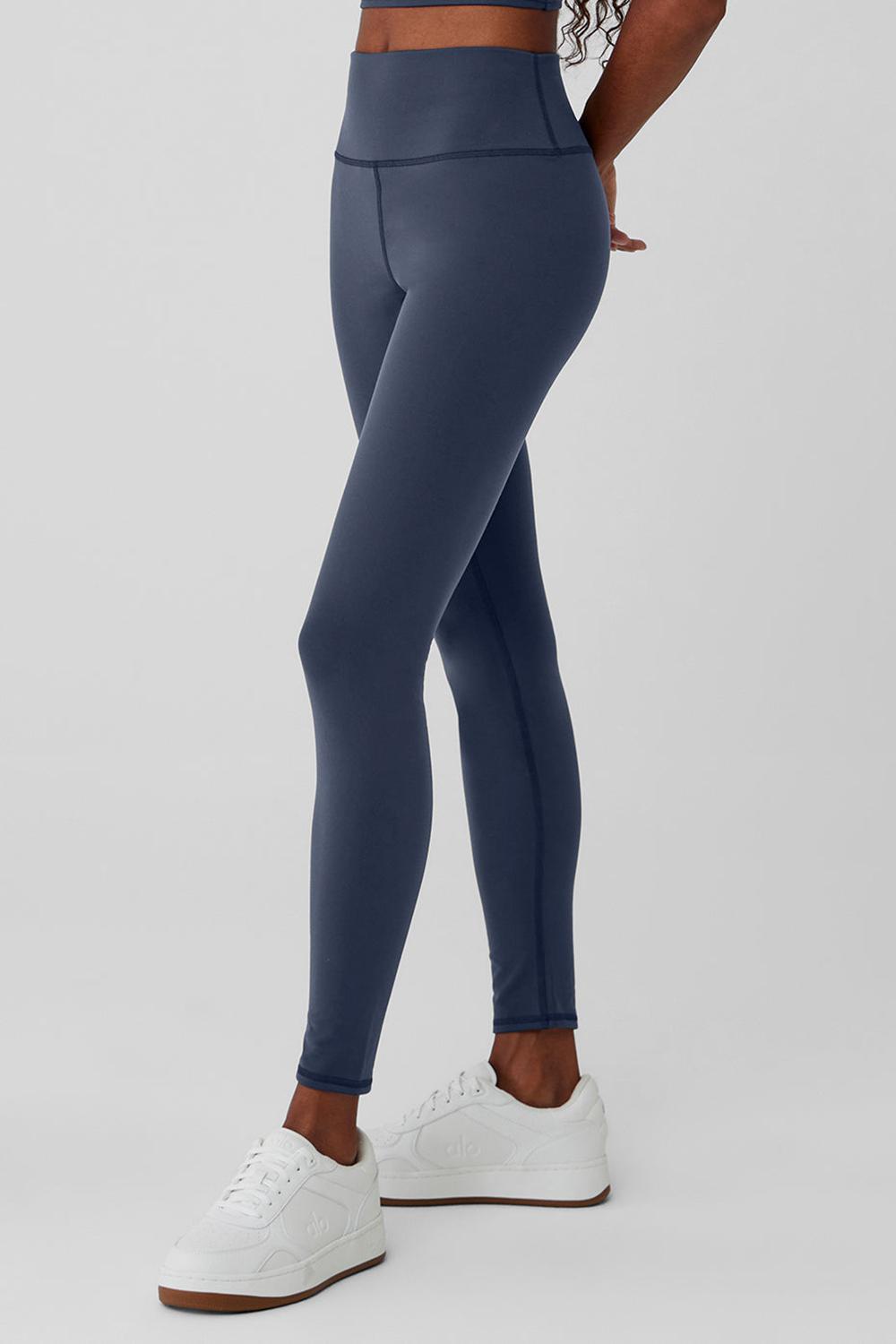 Alo Yoga Airbrush Winter Warm High-Waist Nocturne Donna Legging Blu Marino | Italia  GVK-640182