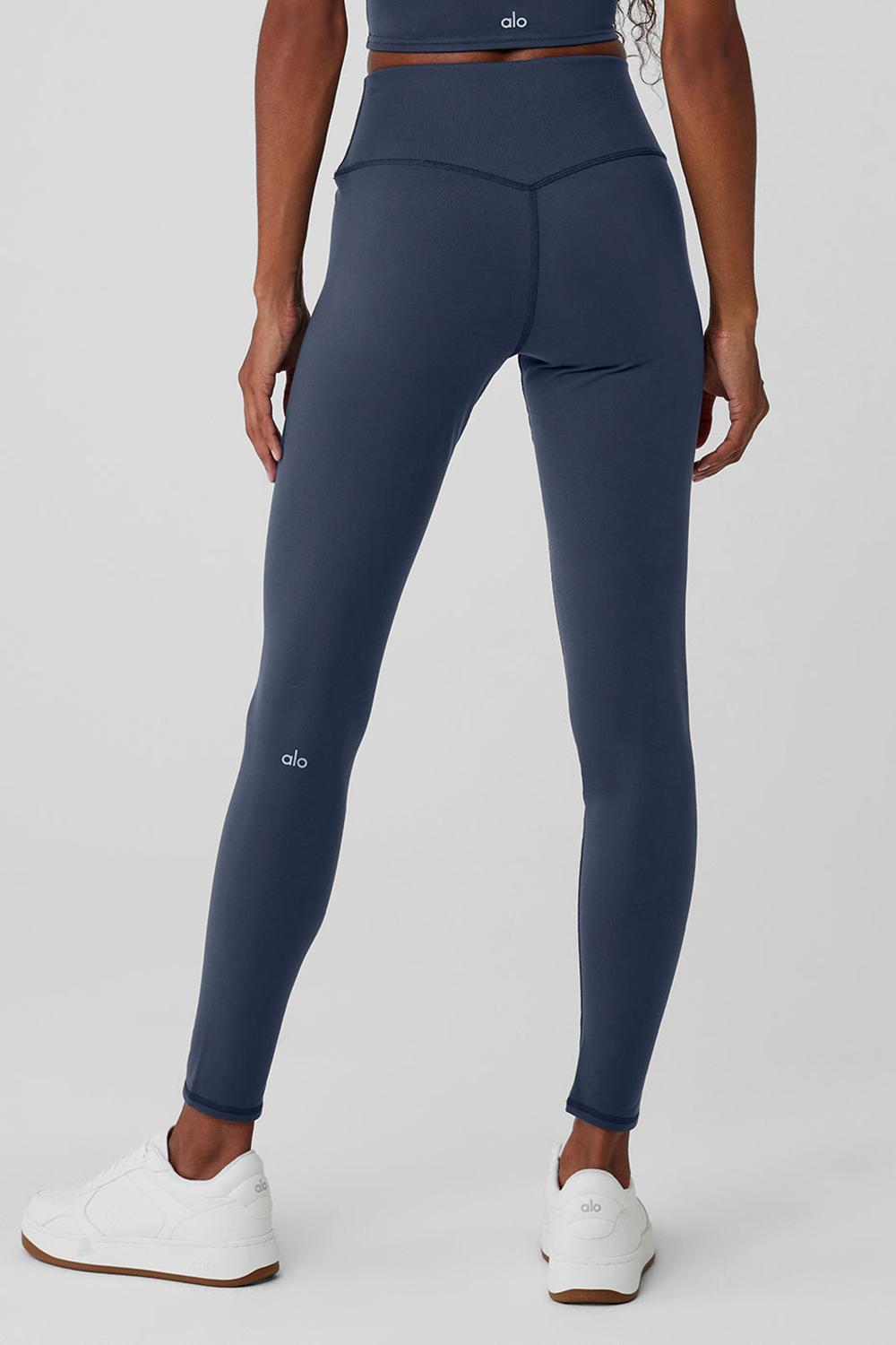 Alo Yoga Airbrush Winter Warm High-Waist Nocturne Donna Legging Blu Marino | Italia  GVK-640182