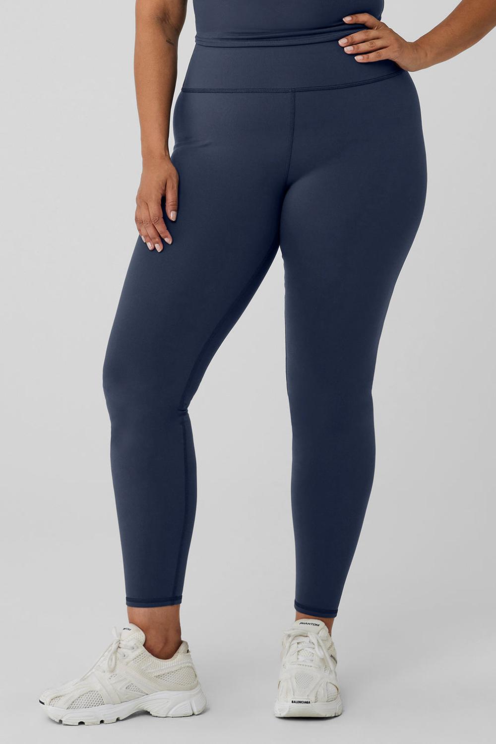 Alo Yoga Airbrush Winter Warm High-Waist Nocturne Donna Legging Blu Marino | Italia  GVK-640182
