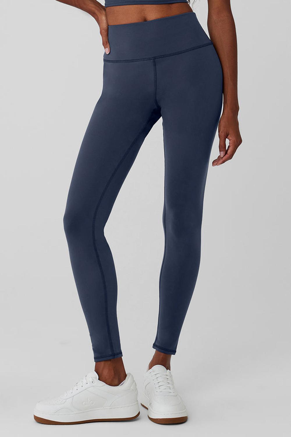 Alo Yoga Airbrush Winter Warm High-Waist Nocturne Donna Legging Blu Marino | Italia  GVK-640182