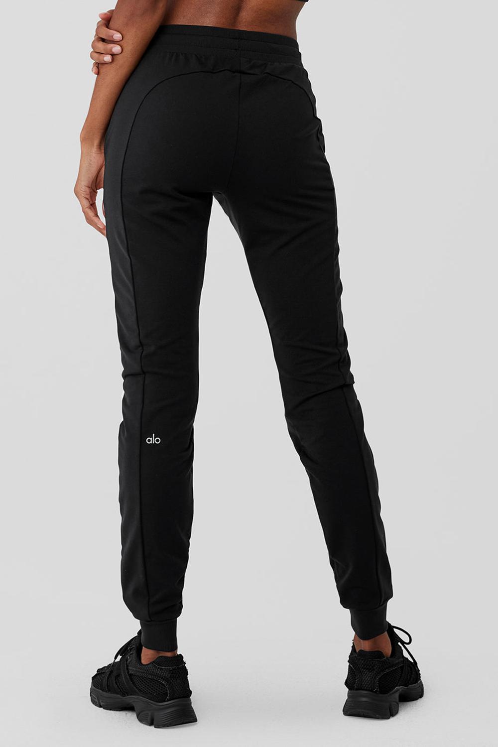 Alo Yoga Airbrush Winter Warm High-Waist Moto Donna Pant Nere | Italia  TME-175306