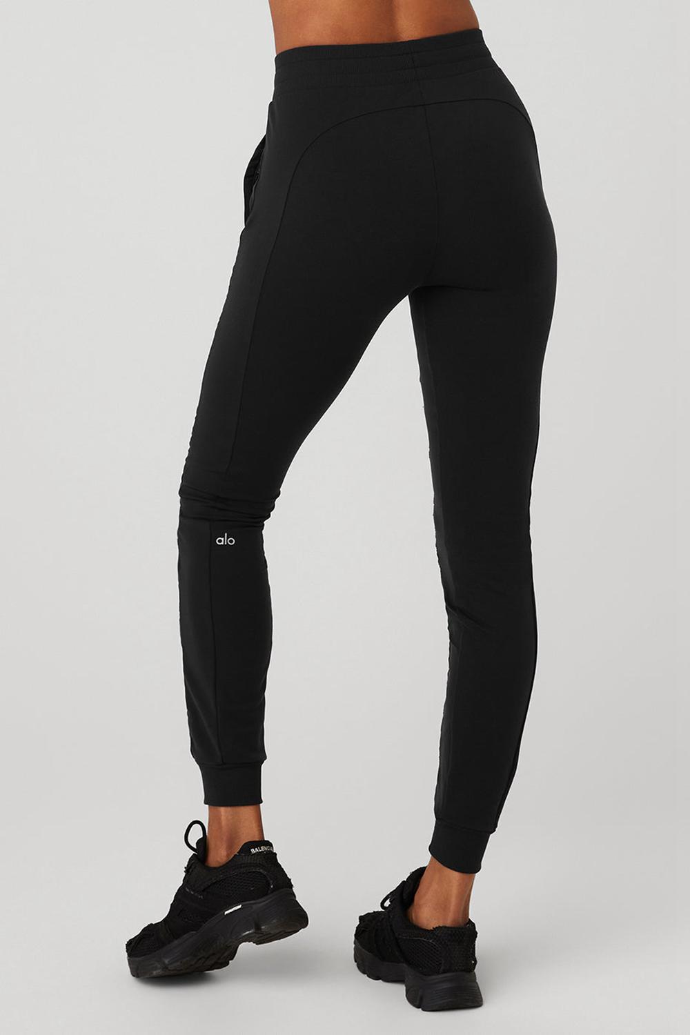 Alo Yoga Airbrush Winter Warm High-Waist Moto Donna Pant Nere | Italia  RCA-014936