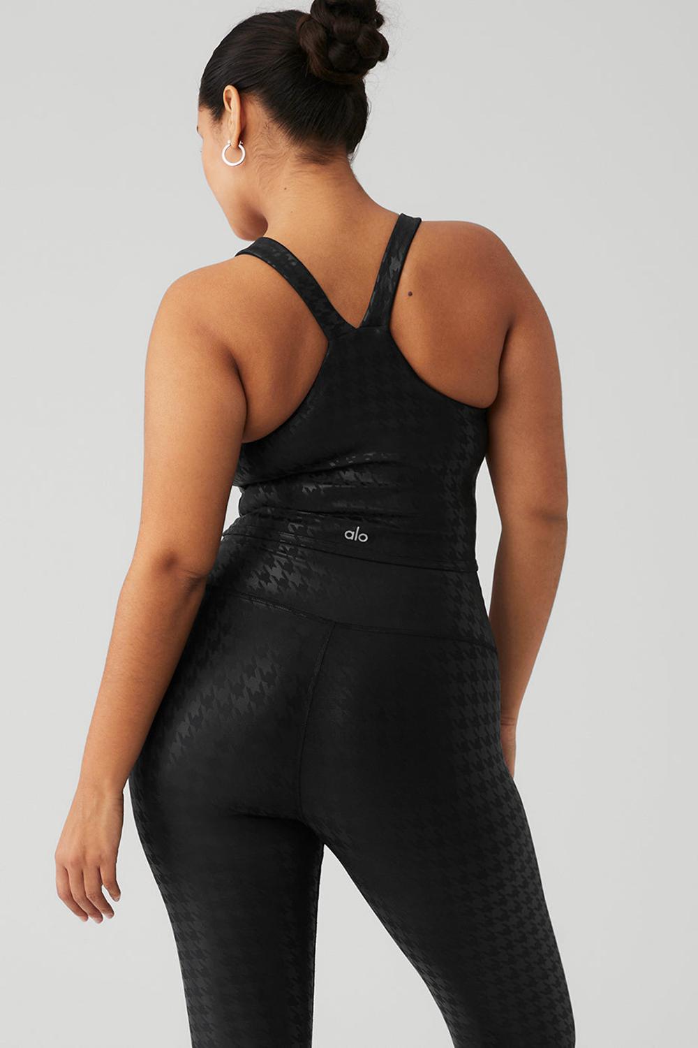Alo Yoga Airlift Glimmer Houndstooth Real Donna Bra Tank Nere | Italia  DSF-580497