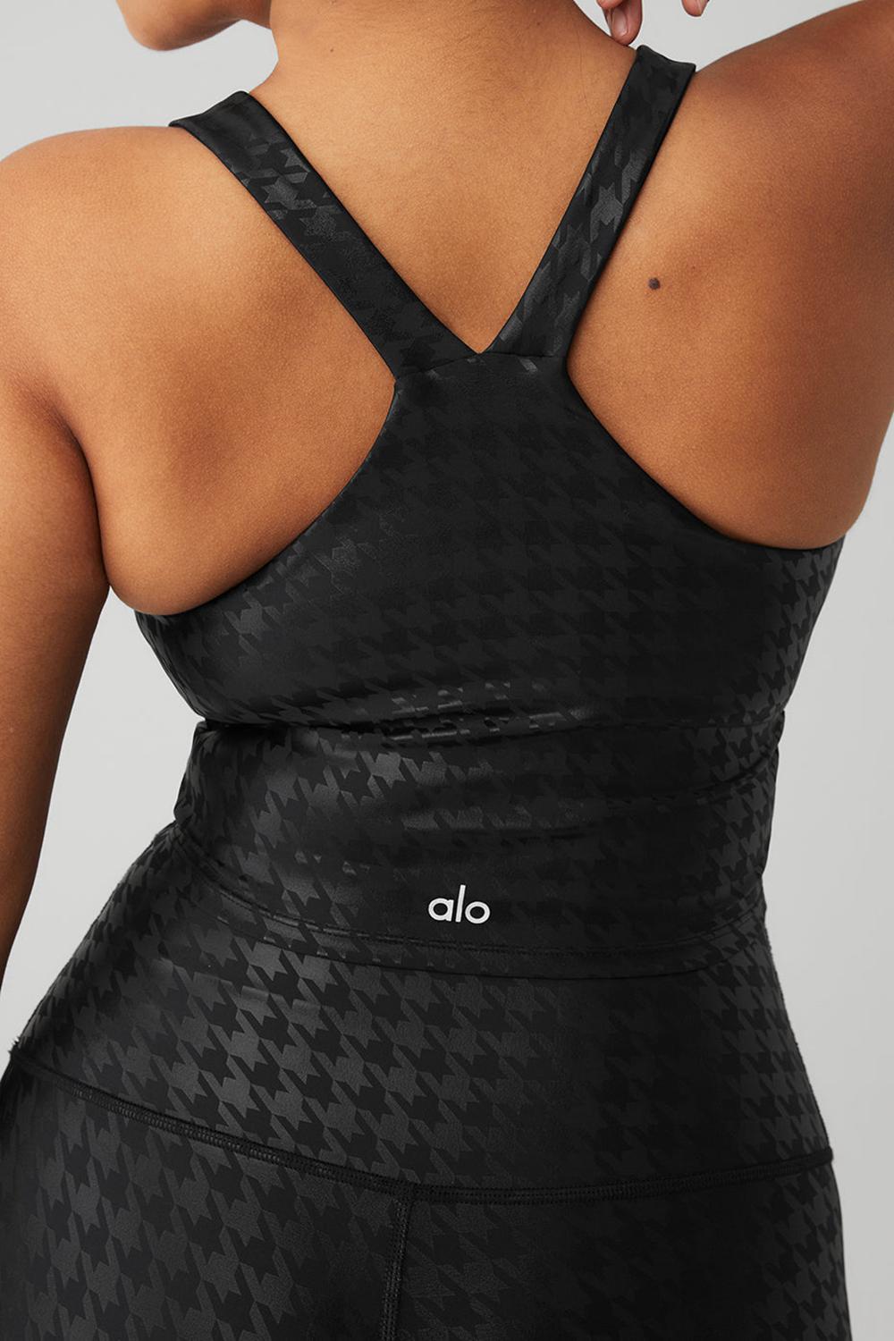 Alo Yoga Airlift Glimmer Houndstooth Real Donna Bra Tank Nere | Italia  DSF-580497