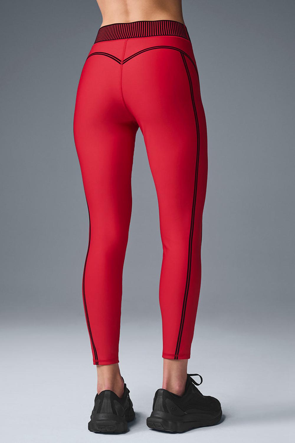 Alo Yoga Airlift High-Waist 7/8 Line Up Donna Legging Rosse | Italia  YIK-561894
