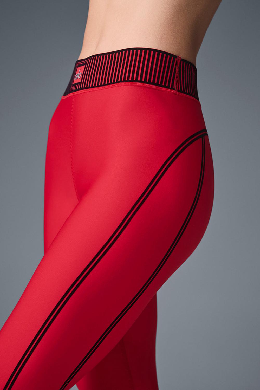 Alo Yoga Airlift High-Waist 7/8 Line Up Donna Legging Rosse | Italia  YIK-561894