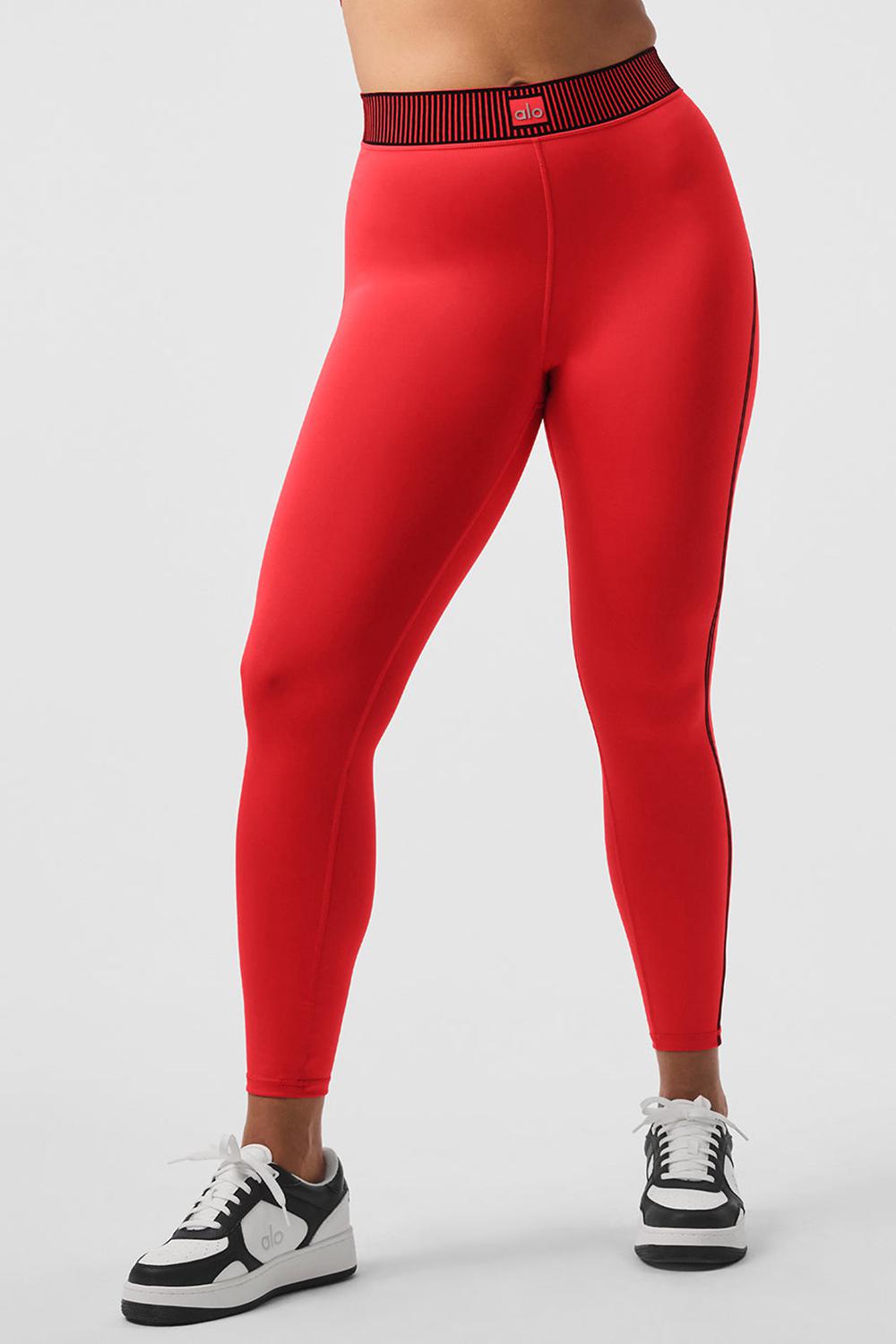 Alo Yoga Airlift High-Waist 7/8 Line Up Donna Legging Rosse | Italia  XMA-486095
