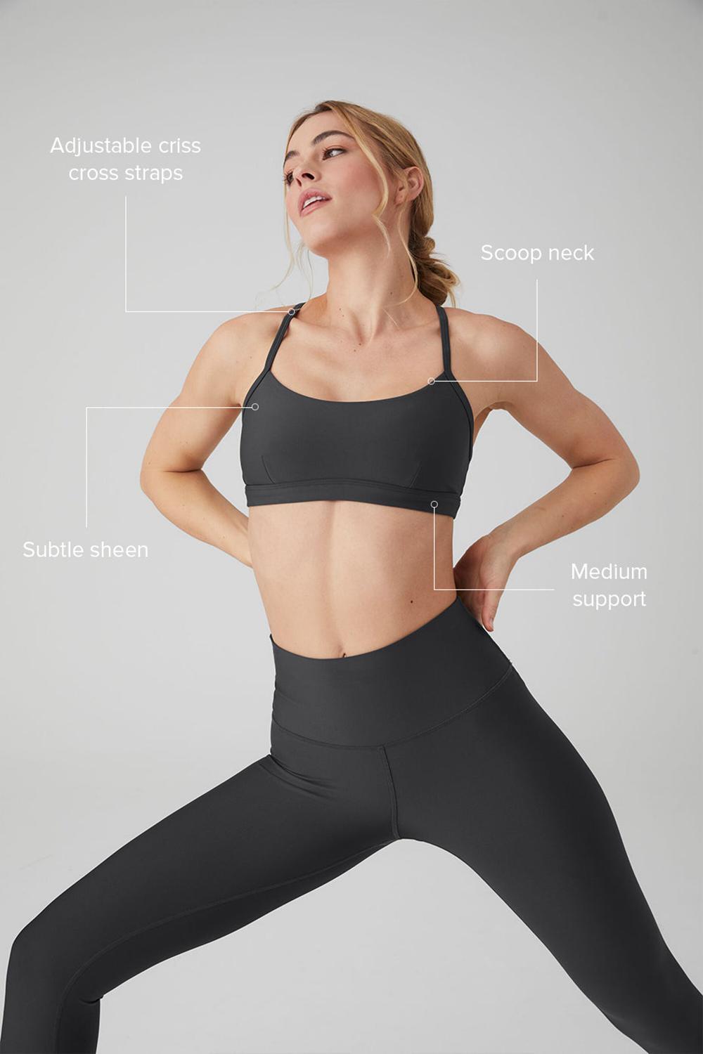 Alo Yoga Airlift Intrigue Donna Reggiseno Anthracite | Italia  XHU-851402